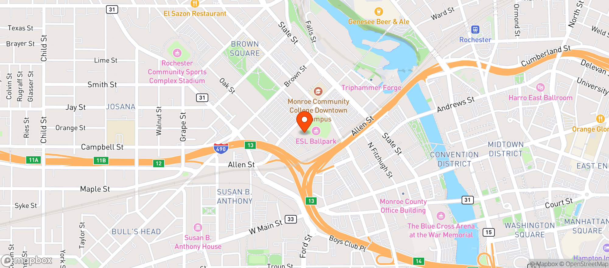 Map showing Innovative Field