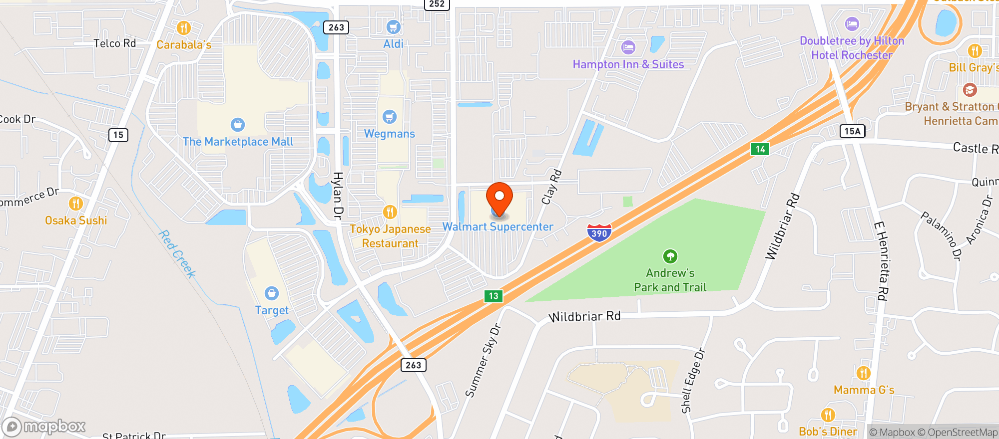 Map showing Walmart Supercenter #1619
