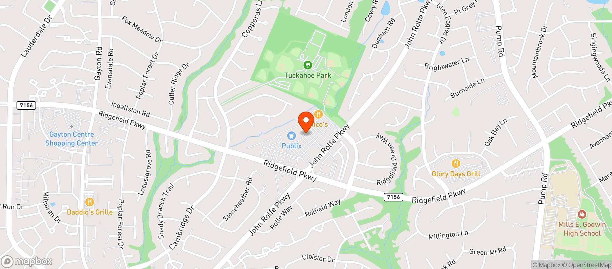 Map showing Publix