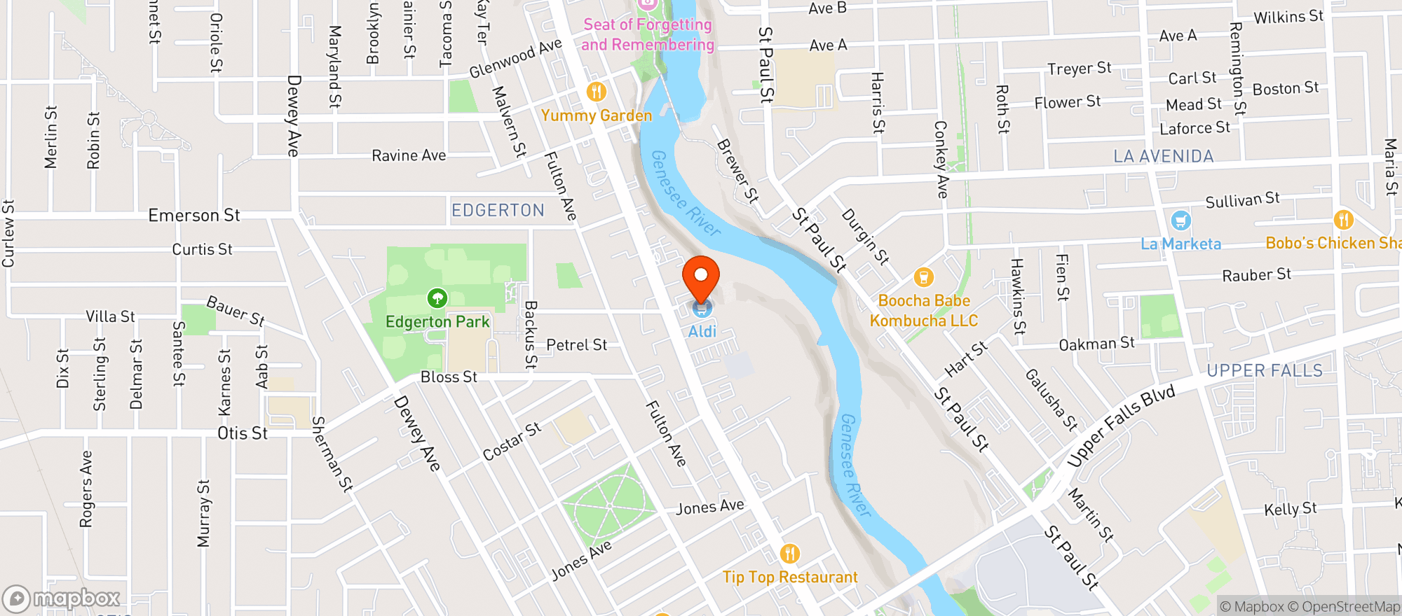 Map showing Aldi #22