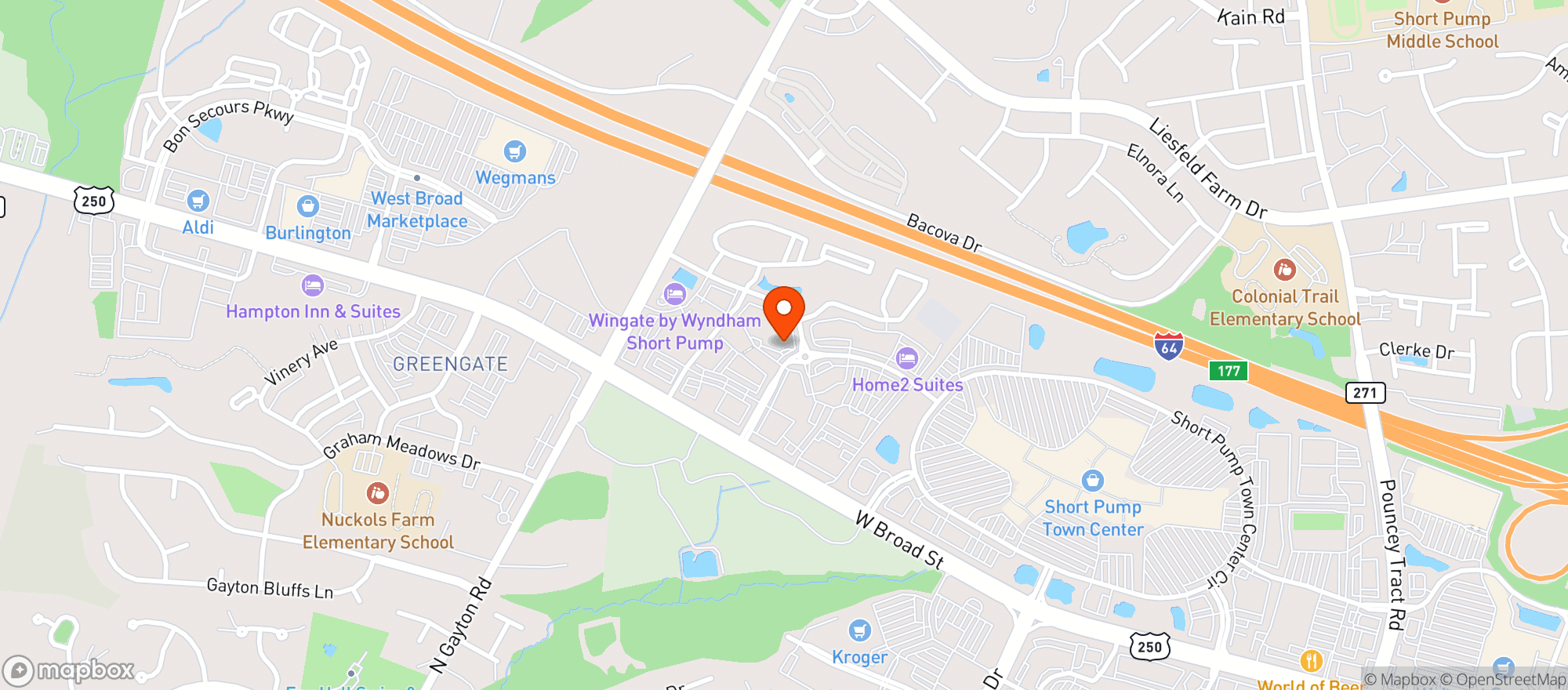 Map showing HILTON