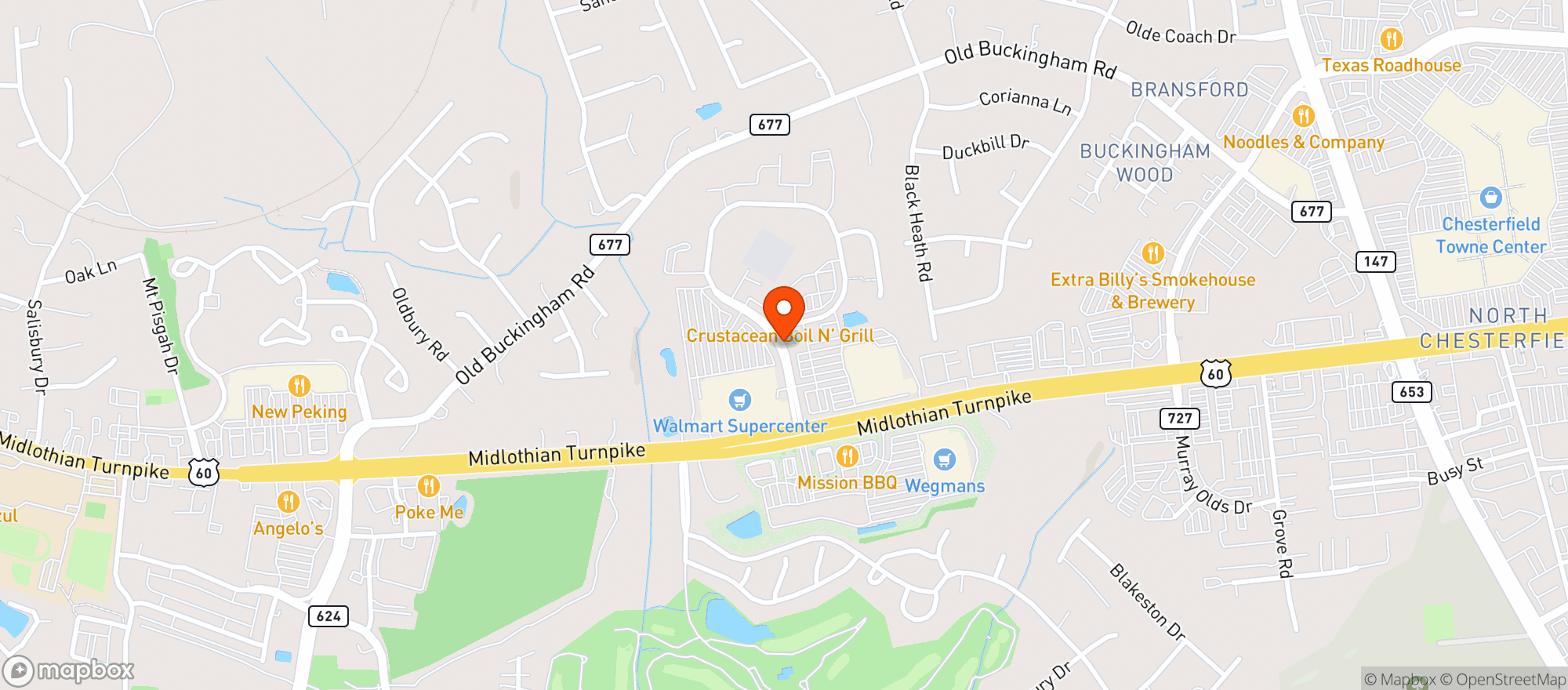 Map showing Walmart Supercenter
