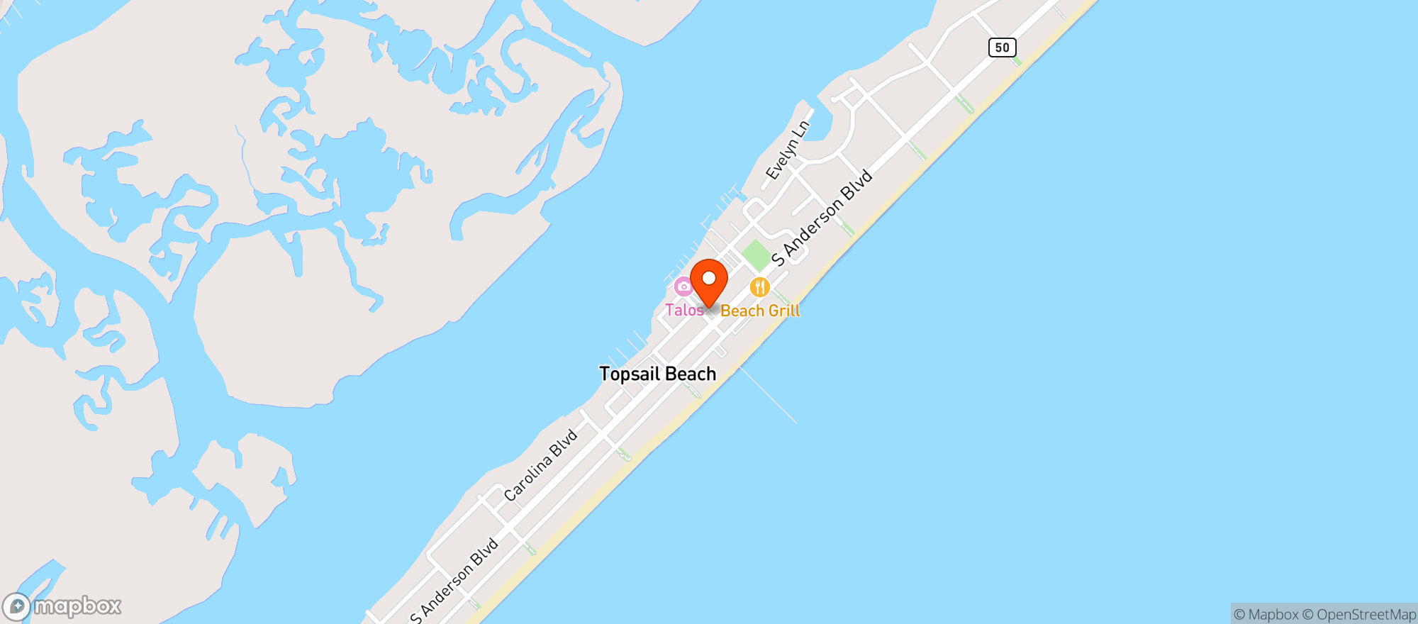 Map showing Larrys Deli Que