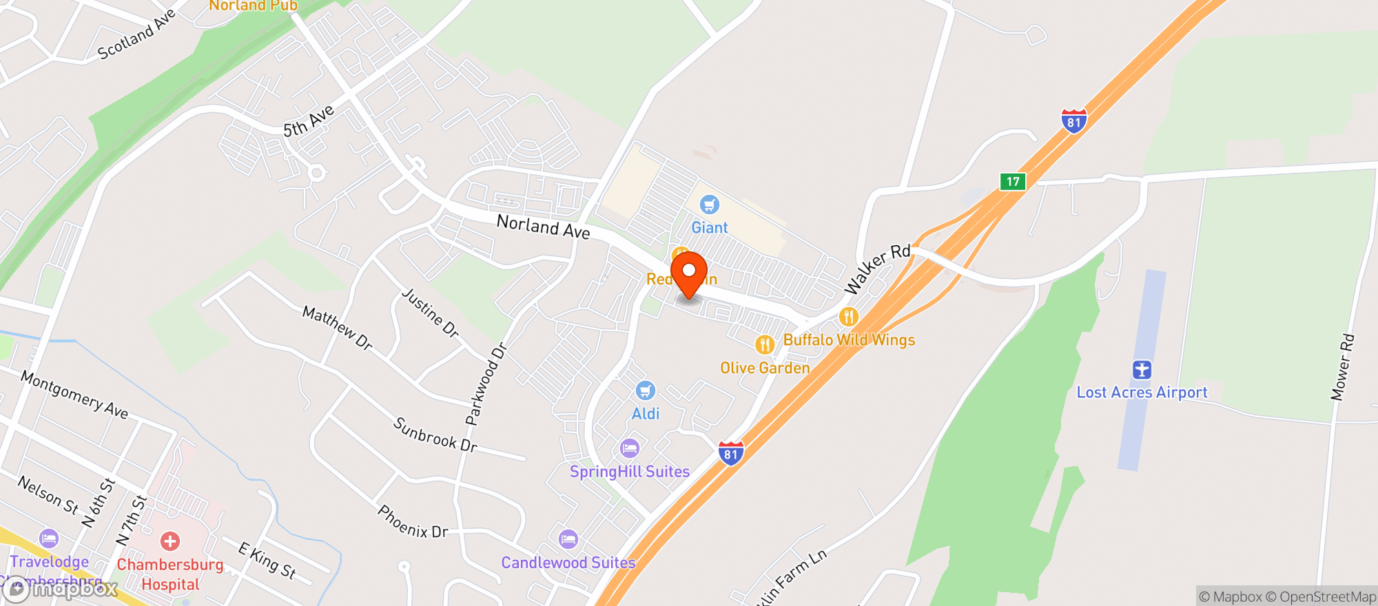 Map showing Gnc