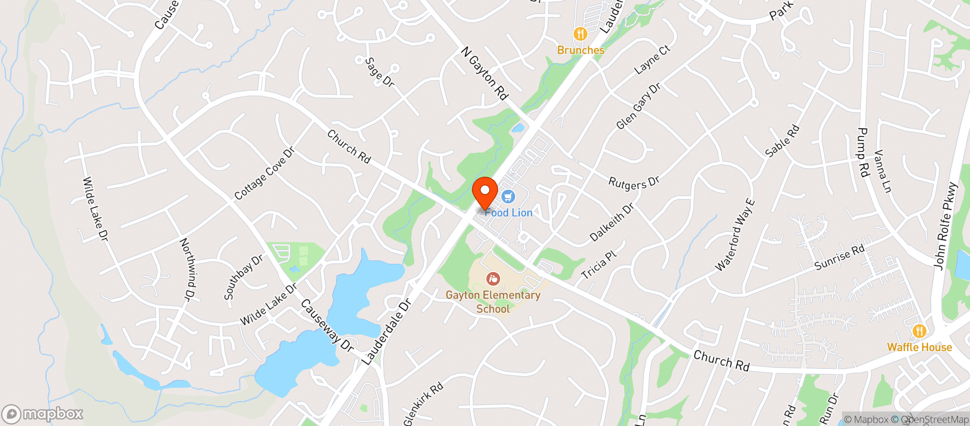 Map showing Cvs