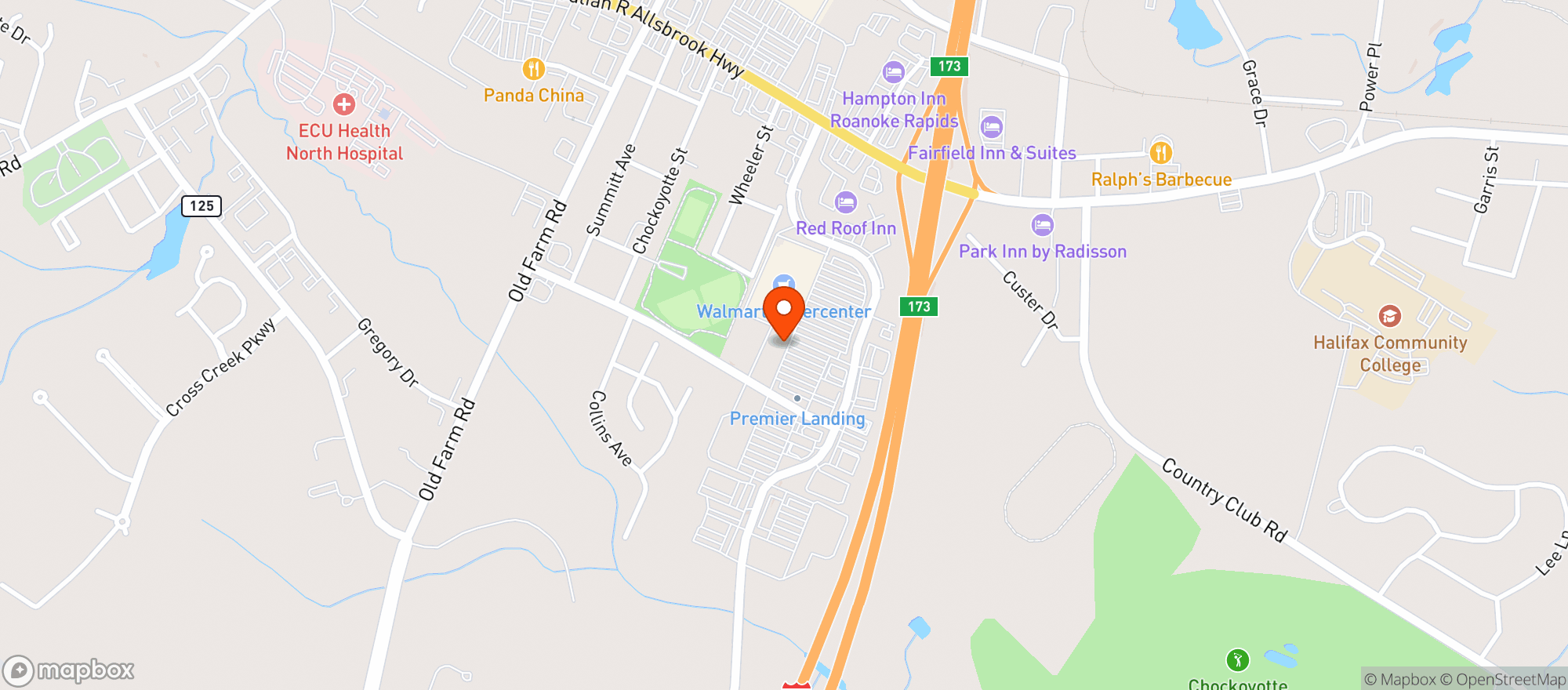 Map showing Gnc