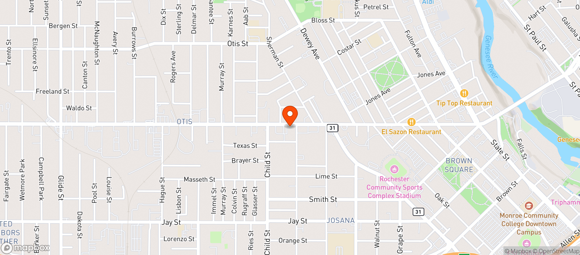 Map showing Smokin Joes