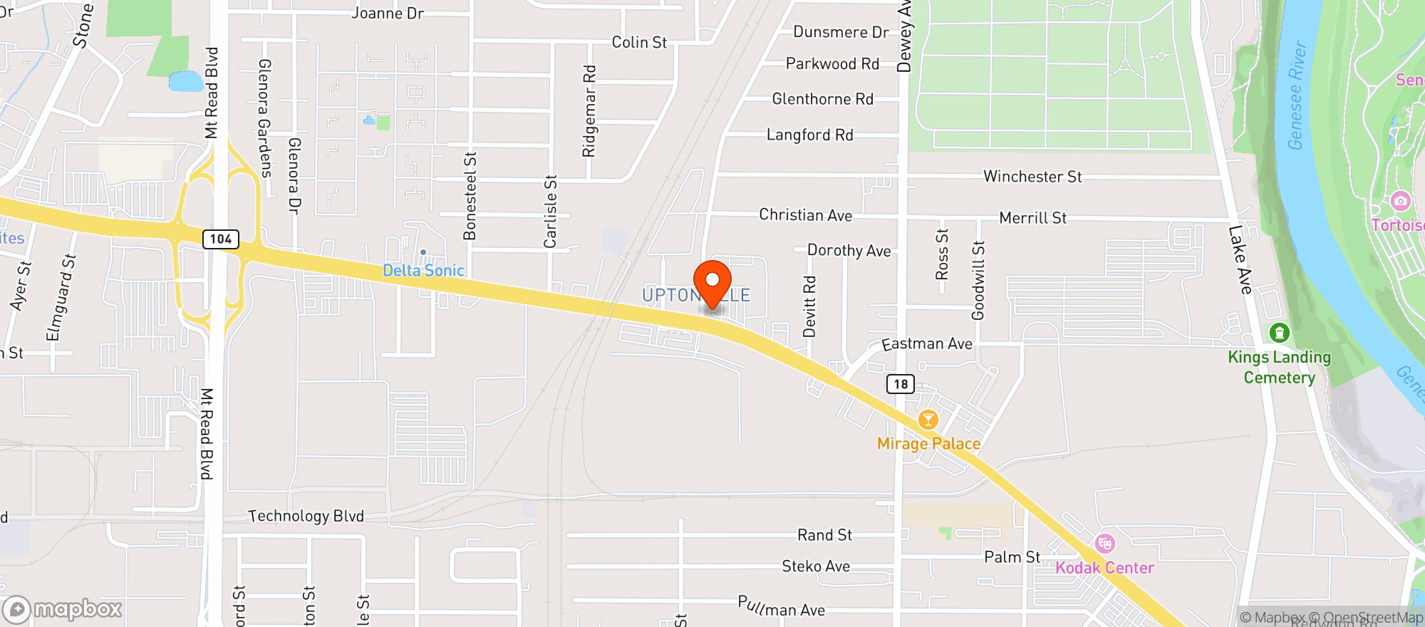 Map showing West Ridge Beverage