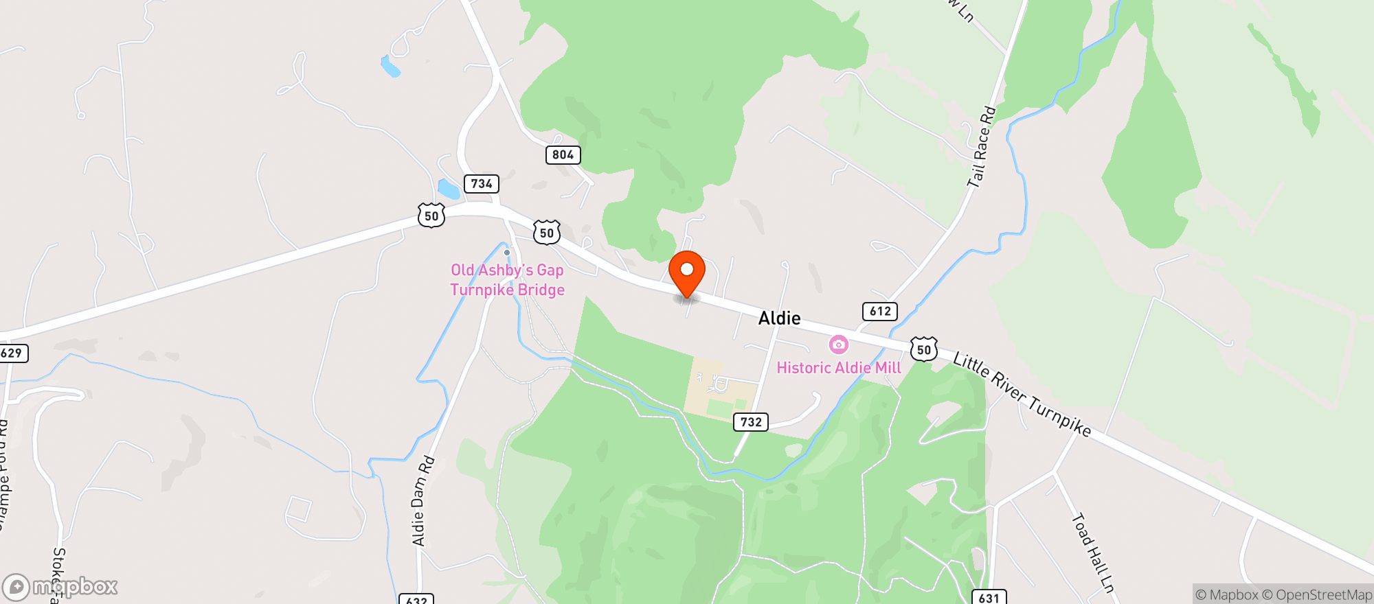 Map showing Oak & Ember Tasting Room