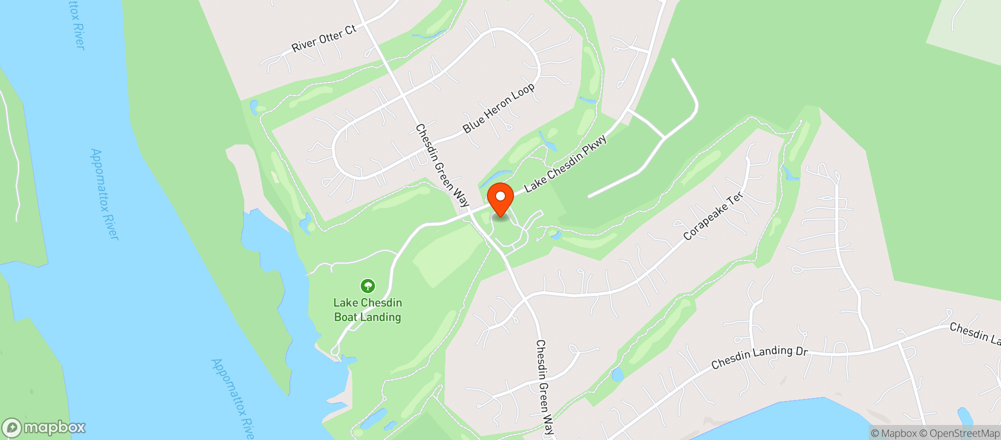 Map showing Meadowbrook Chesidn Country Club