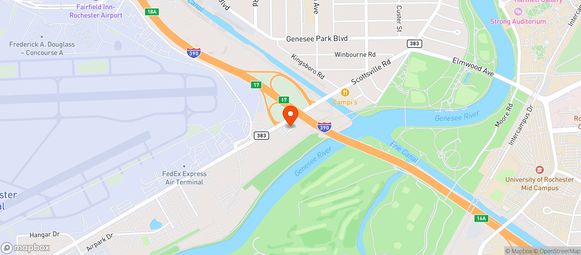 Map showing Fastrac #500255