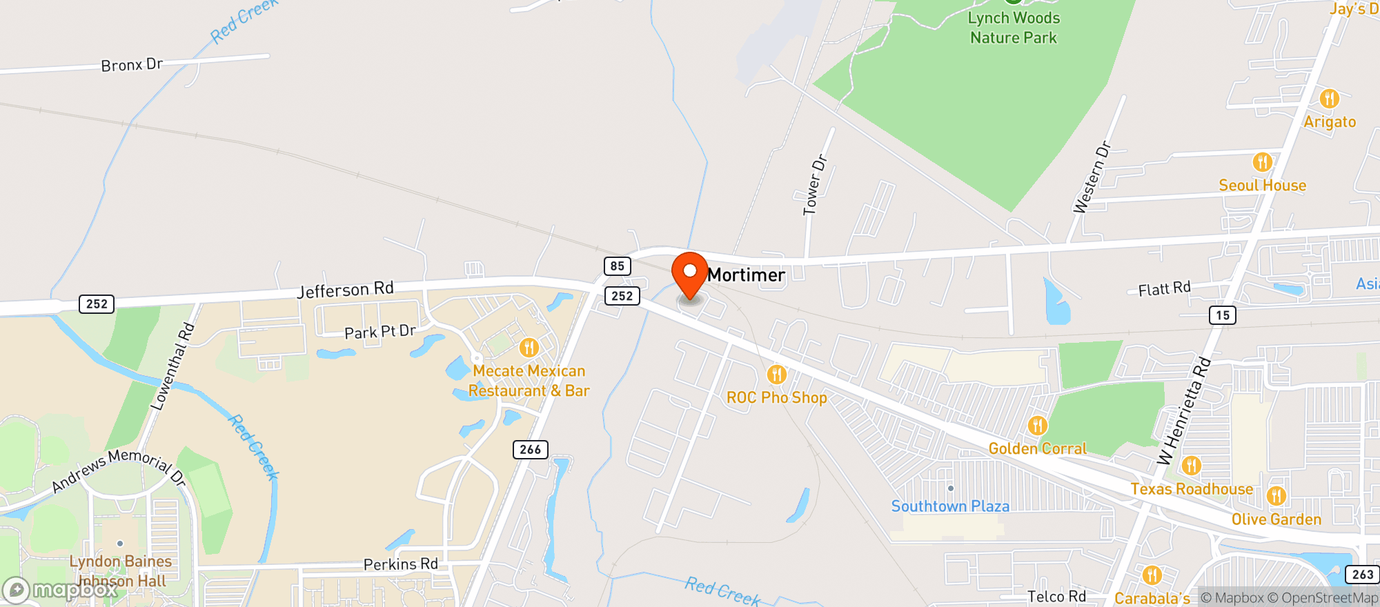 Map showing The Shamrock Inn