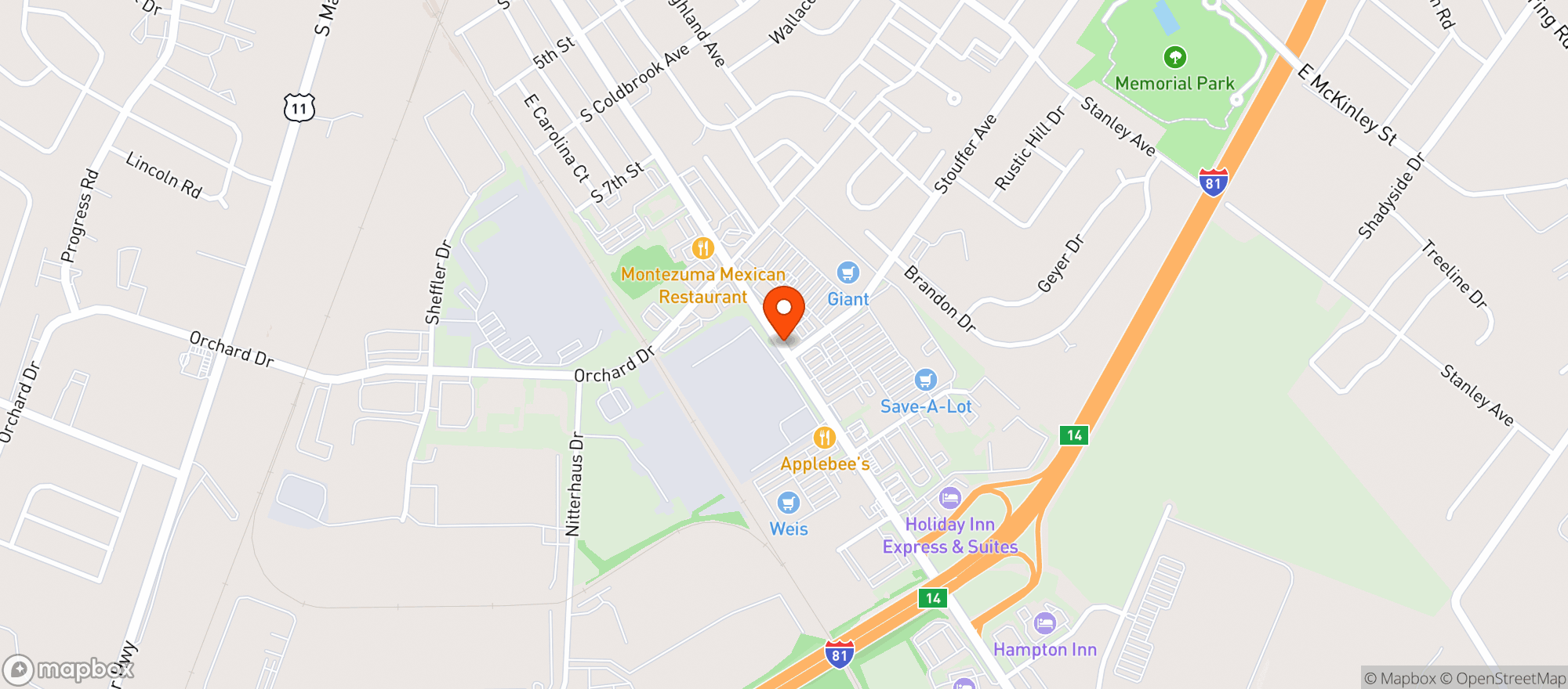 Map showing Red Lobster