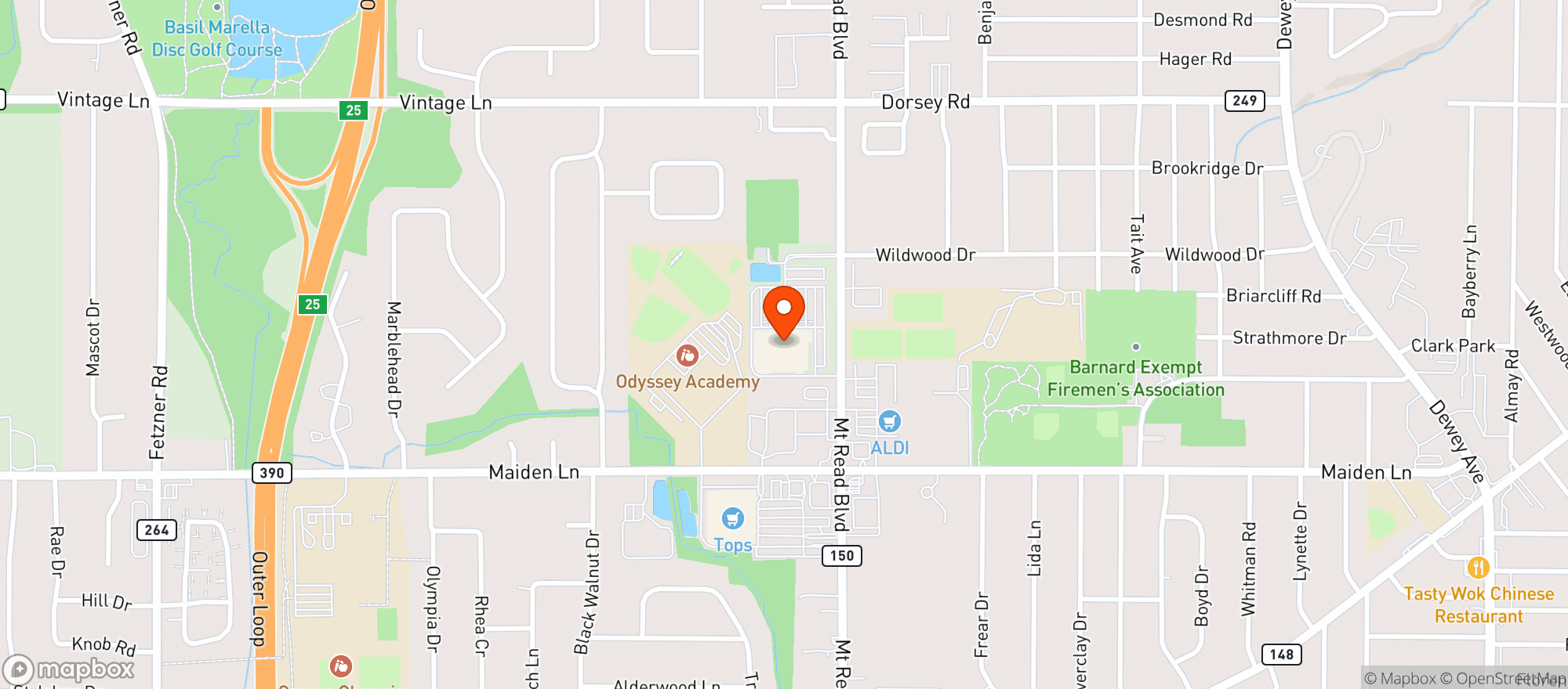 Map showing #20 Wegmans Mt Read