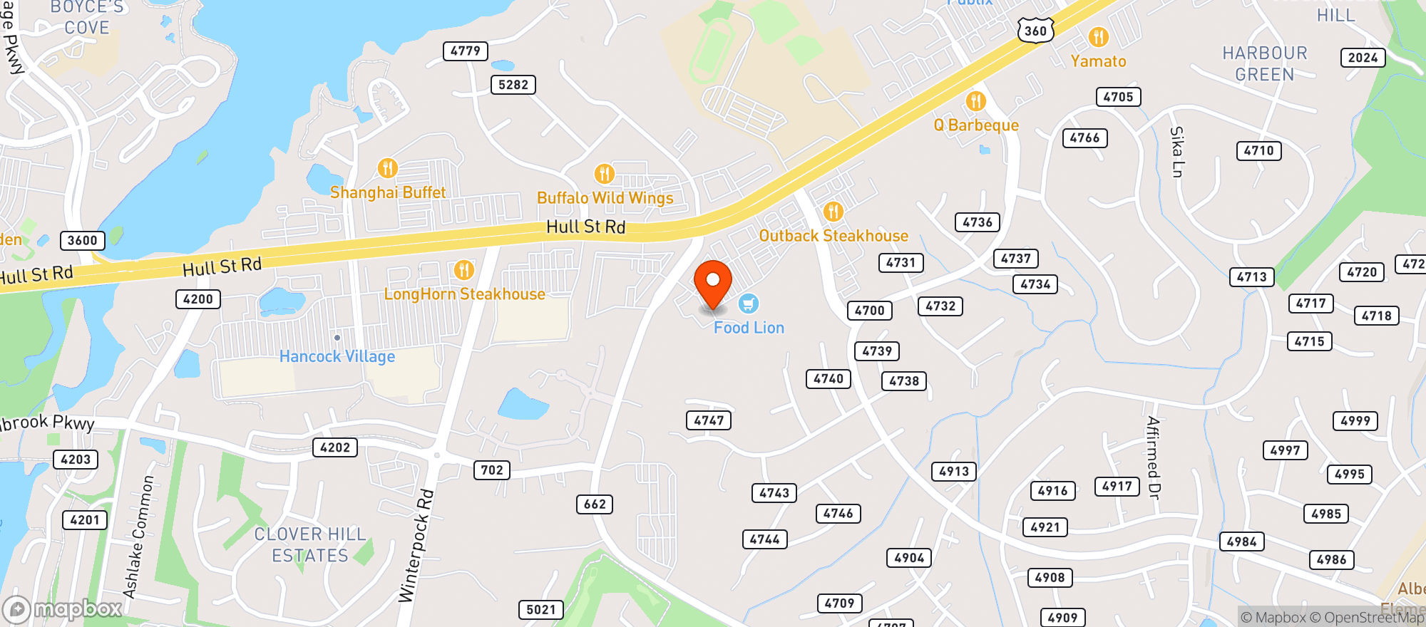 Map showing Legends Smoke & Vape