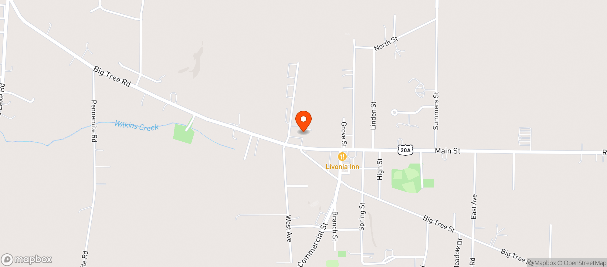 Map showing Shurfine Food Center
