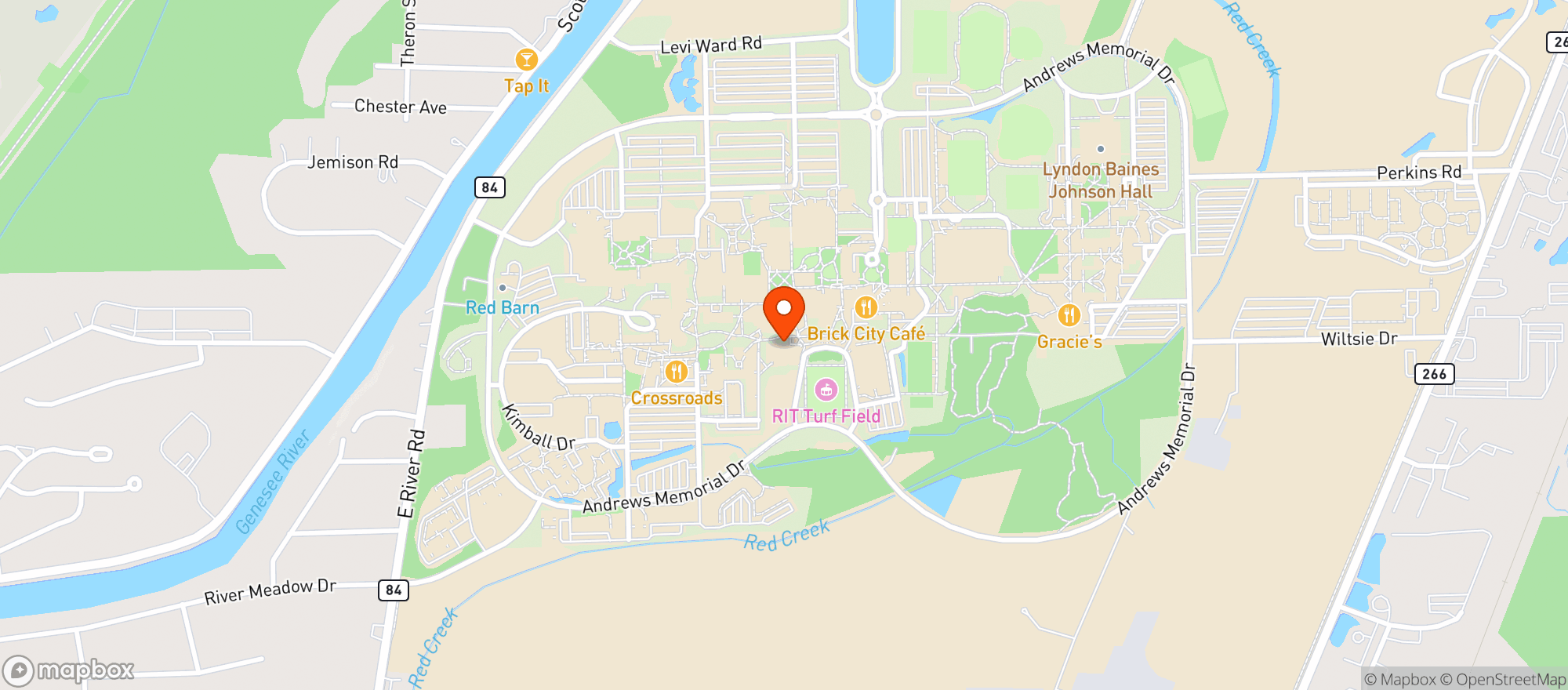 Map showing Saunders College Of Business