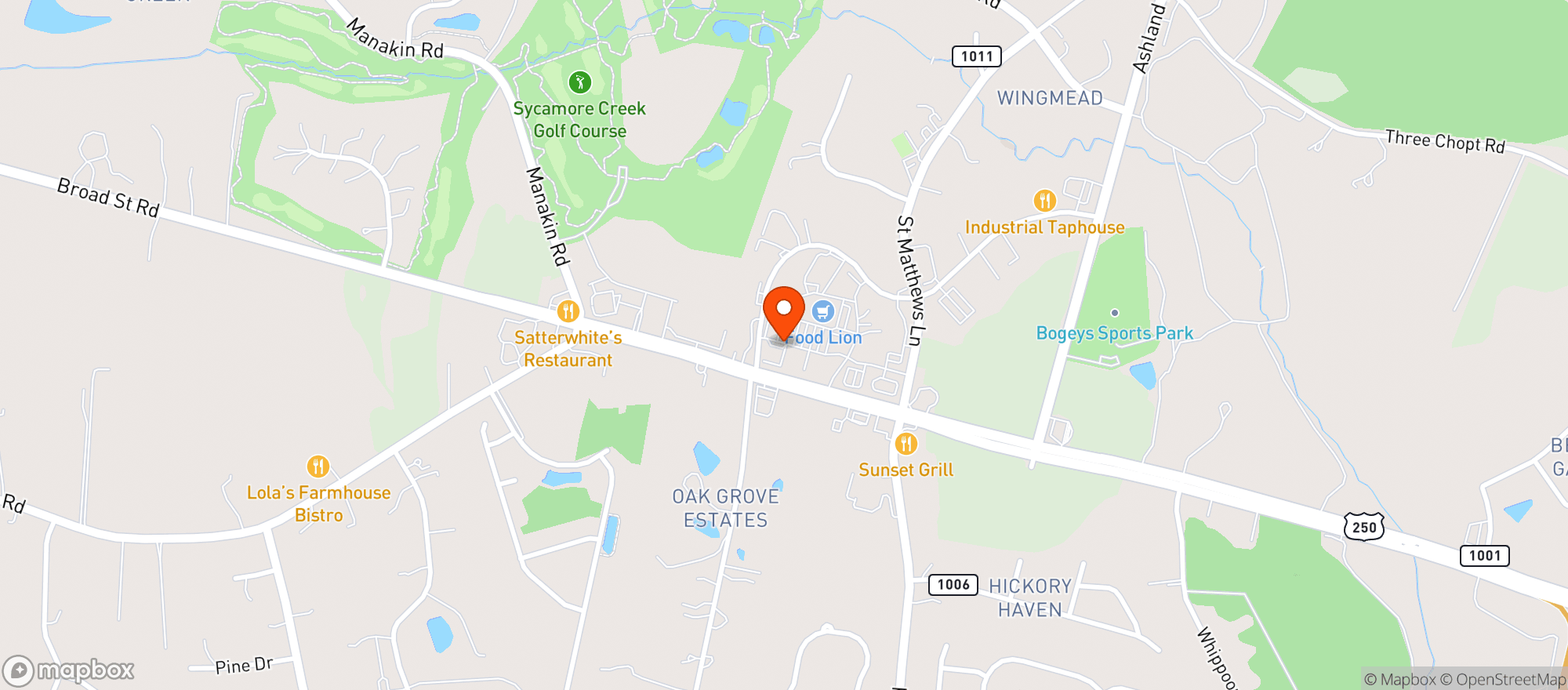 Map showing Food Lion