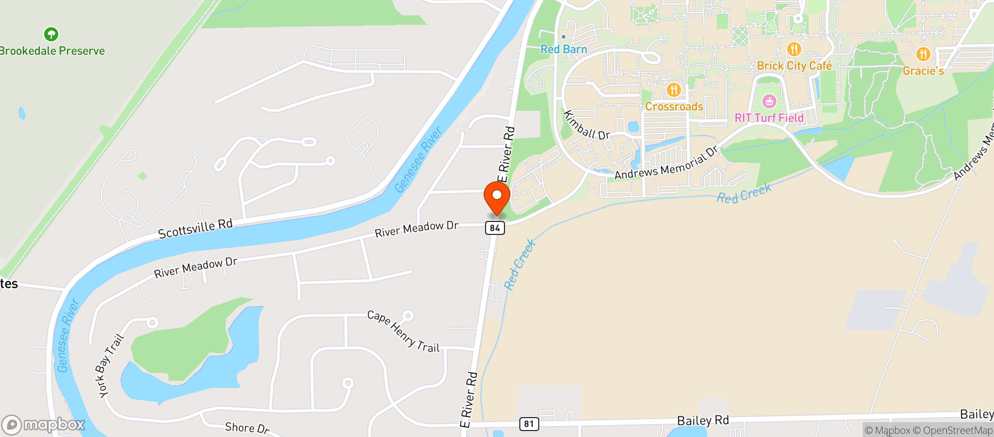 Map showing Lucci Pizza Grill & Store