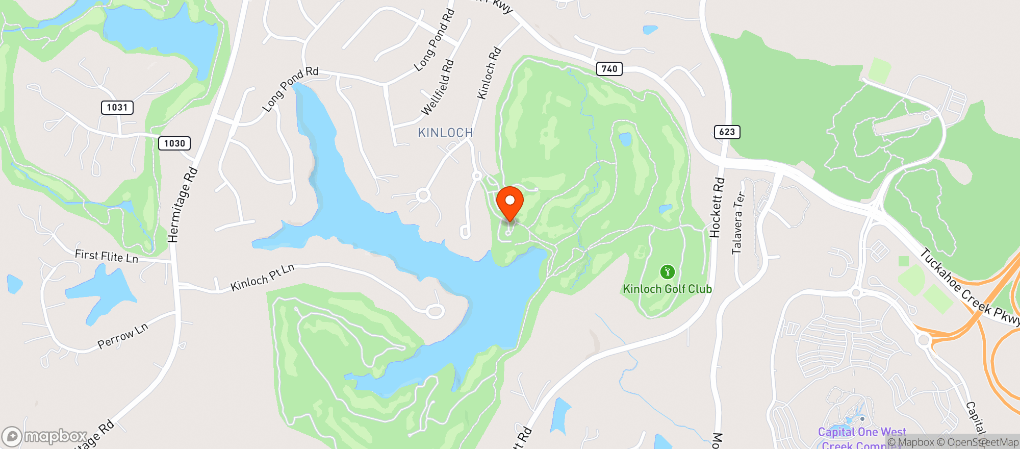 Map showing Kinloch Golf Club