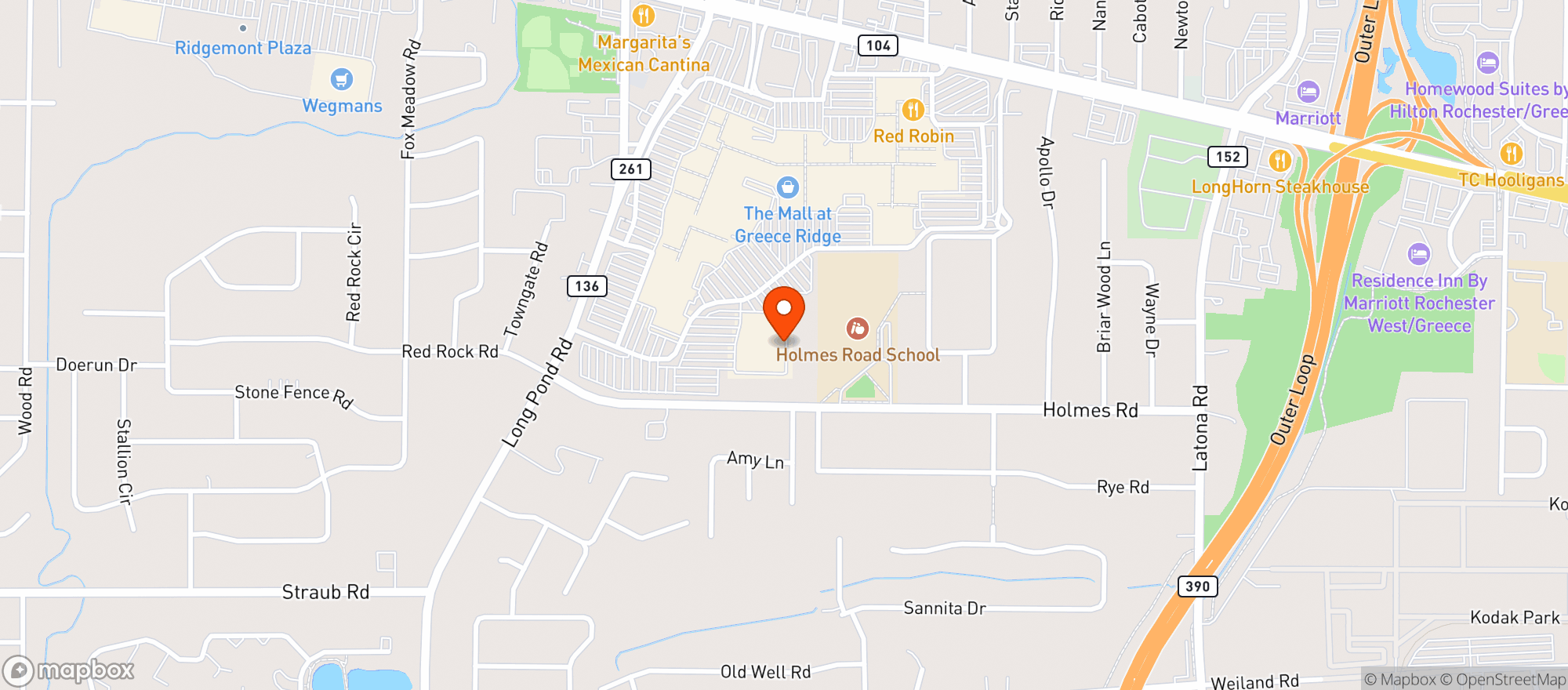 Map showing Target Store
