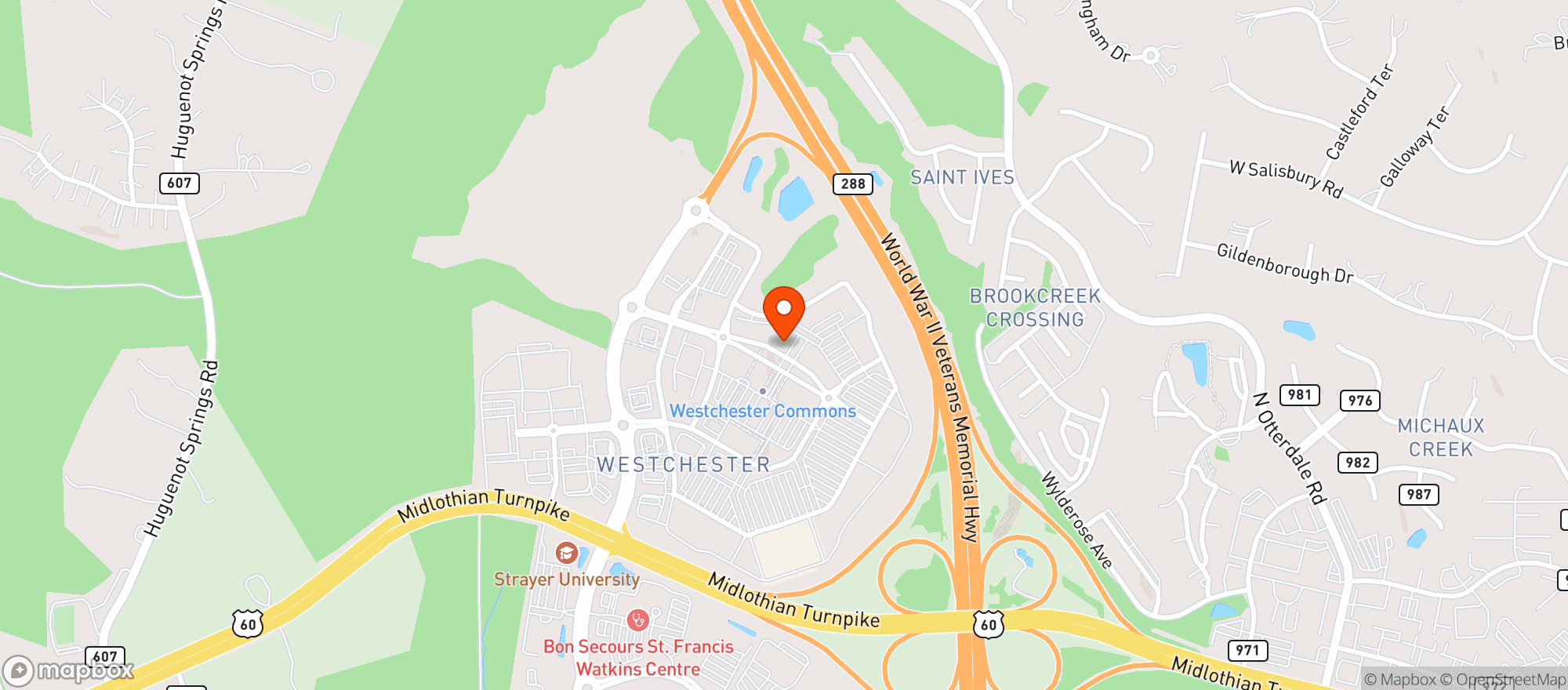 Map showing X Golf