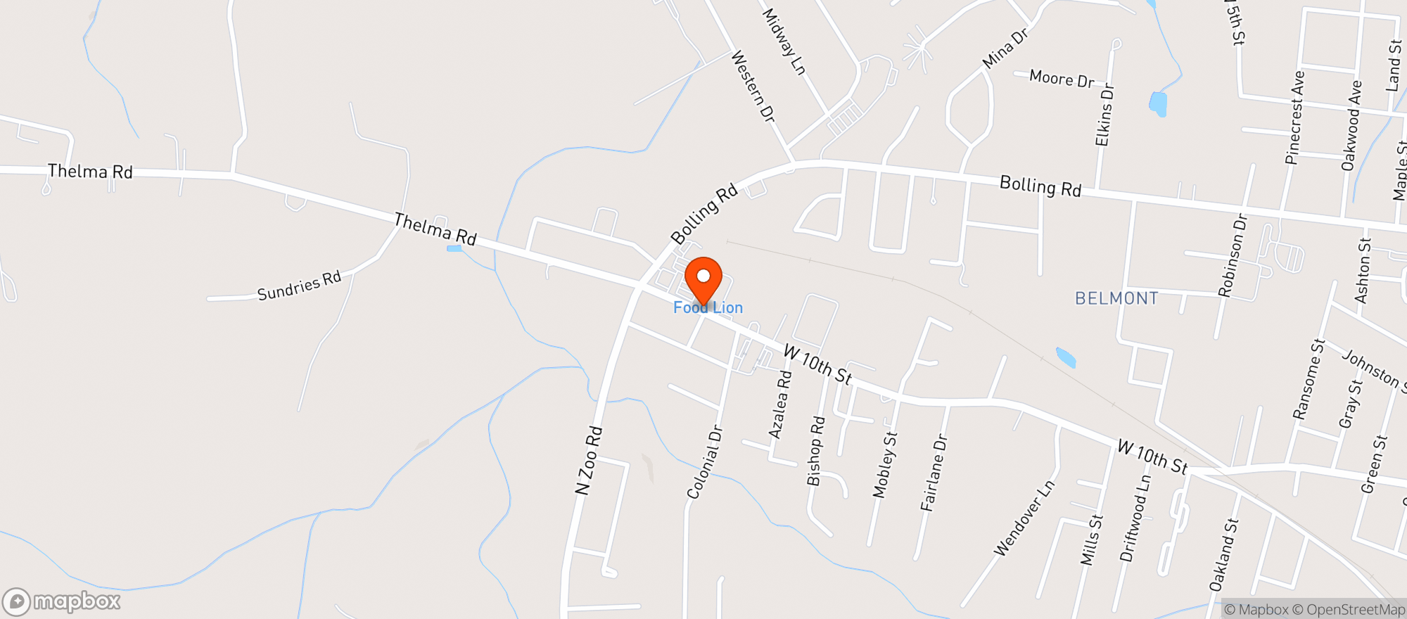 Map showing Food Lion