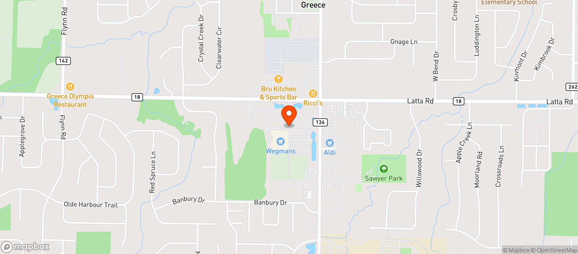 Map showing Wegmans