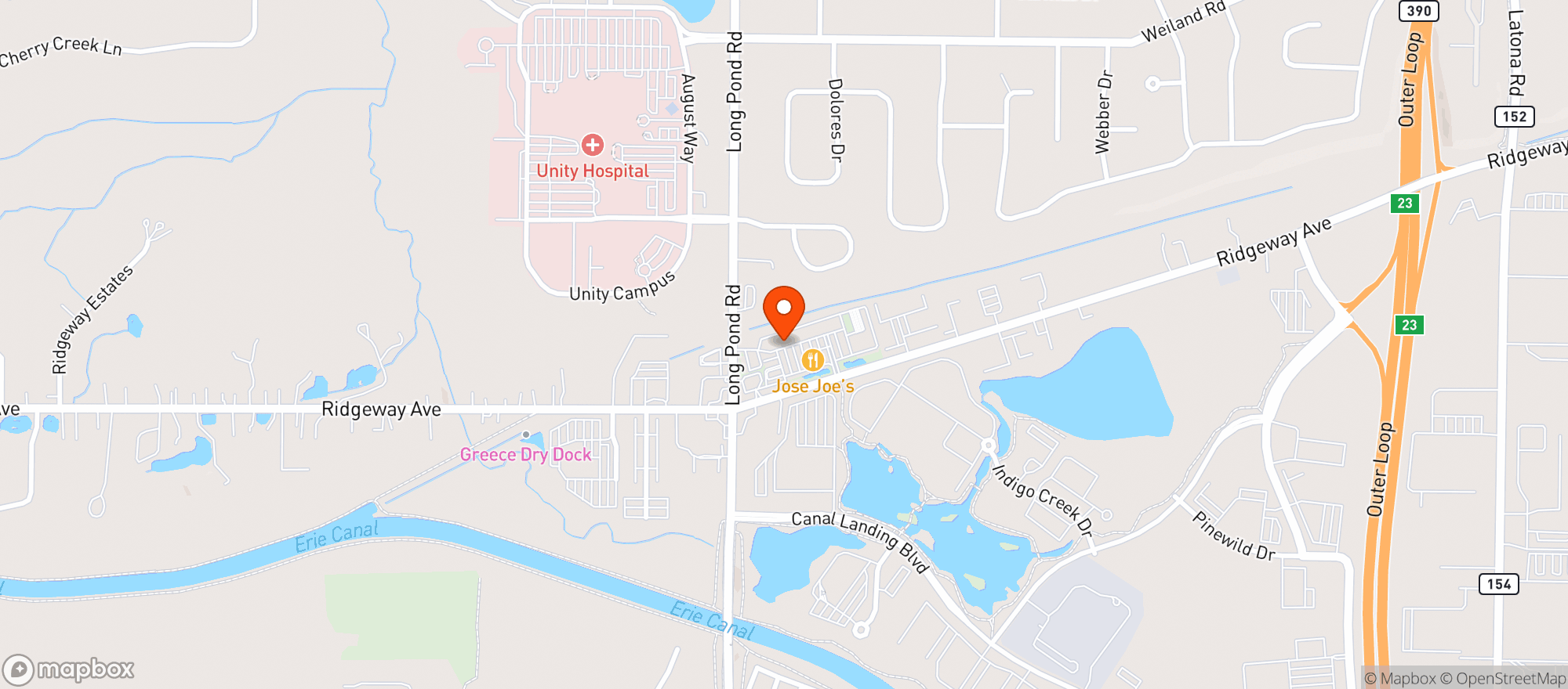 Map showing One Stop Brew Shop