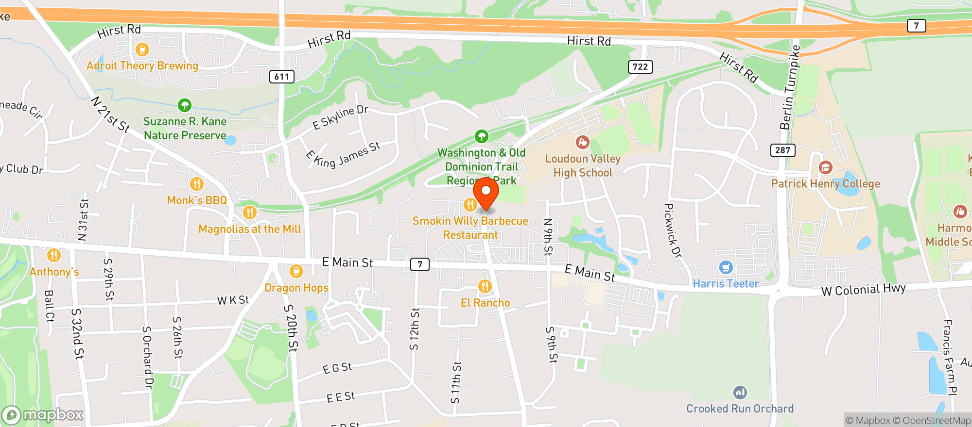 Map showing Finn Thai Restaurant & Bar