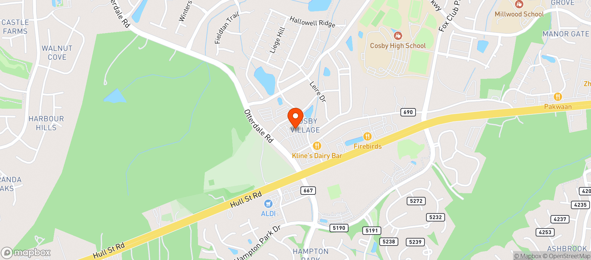 Map showing Publix