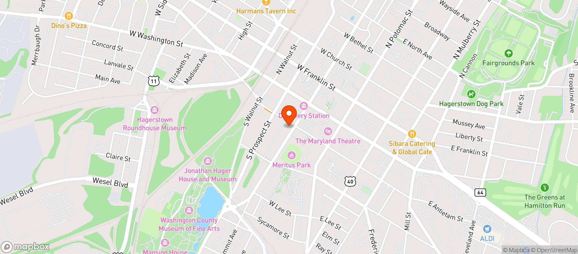 Map showing Alpine Plant Bar