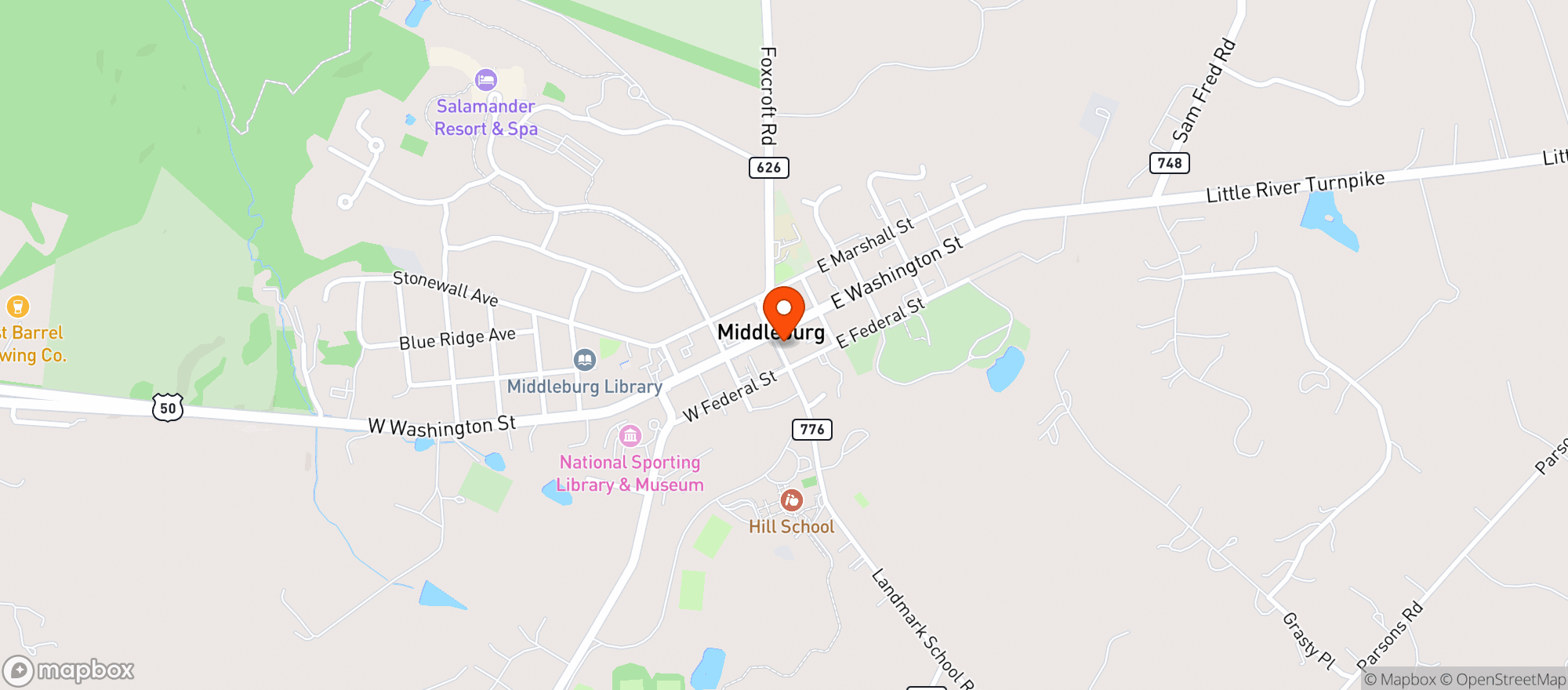 Map showing Federal & Black