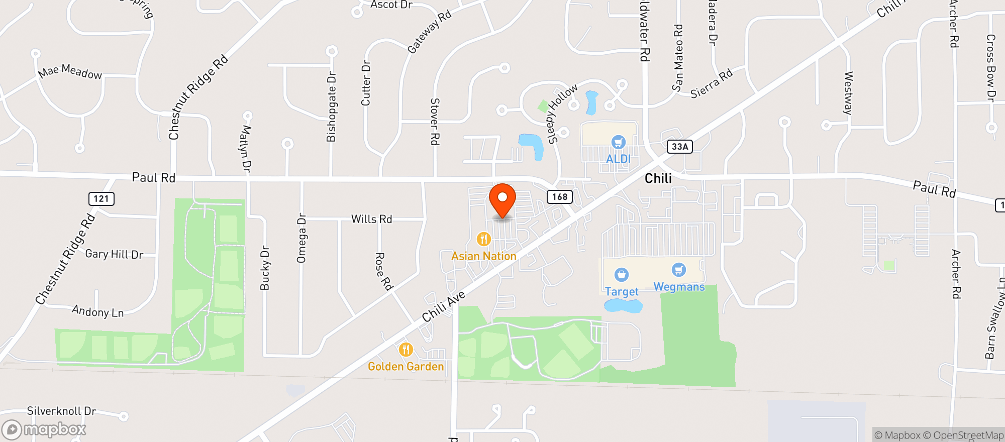 Map showing Bill Grays