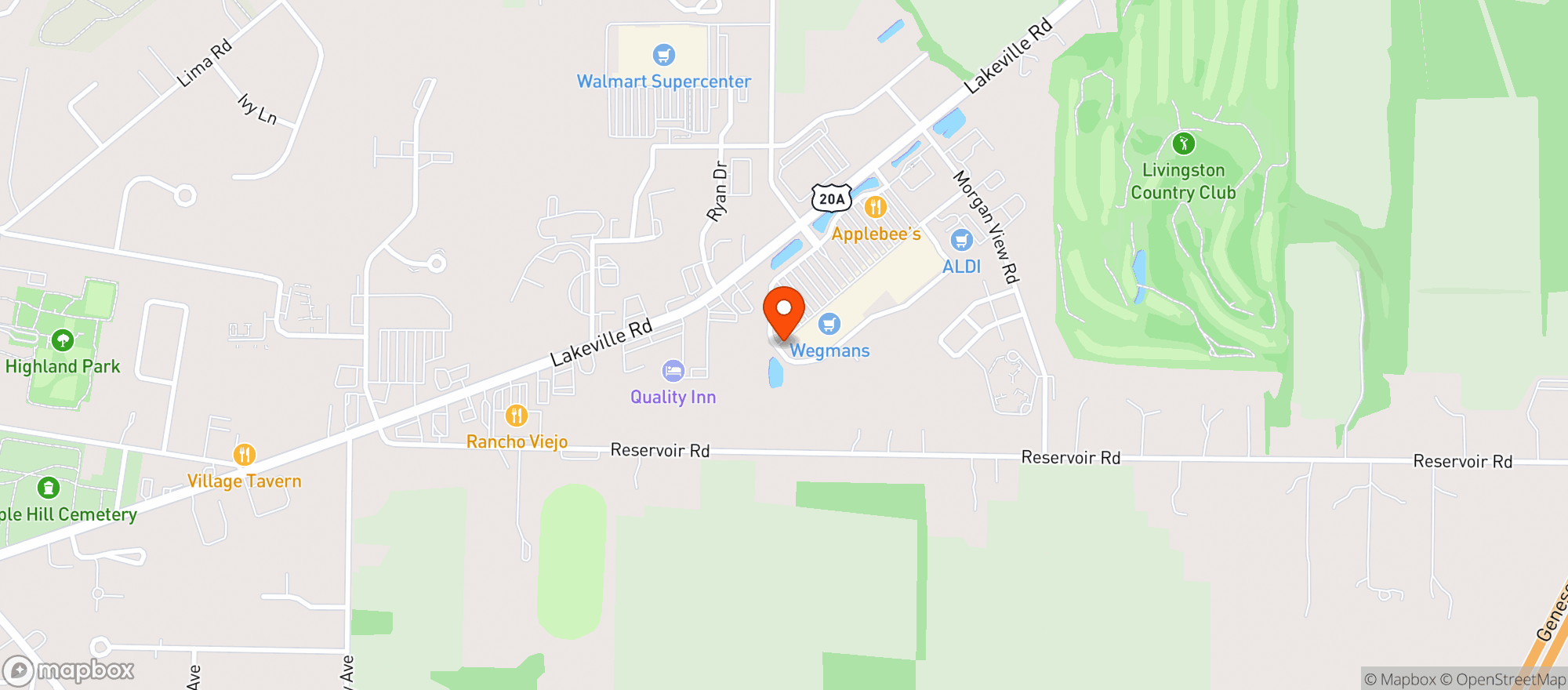 Map showing Wegmans