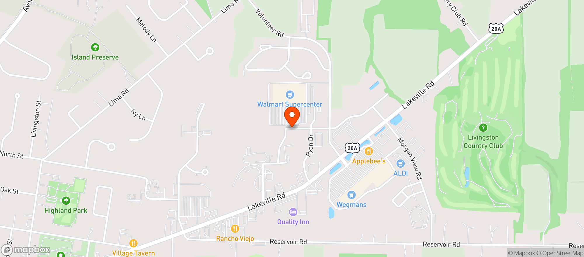 Map showing Walmart Supercenter