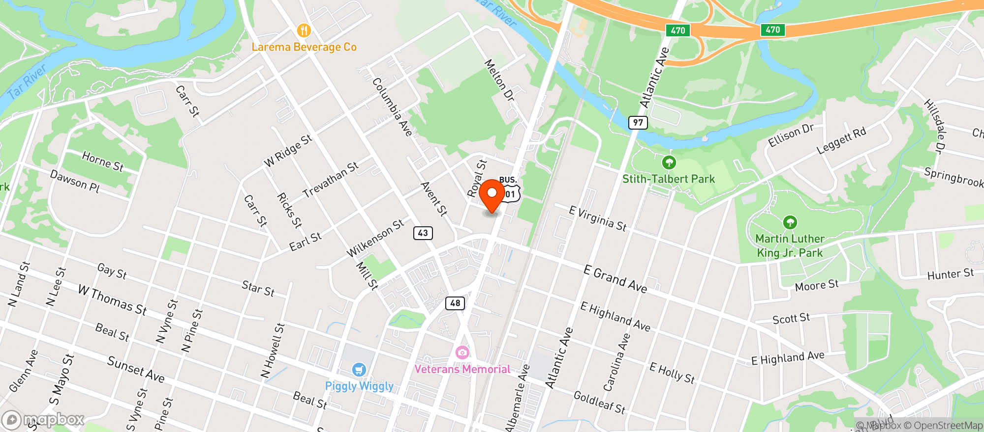 Map showing Mount Tobacco Shop