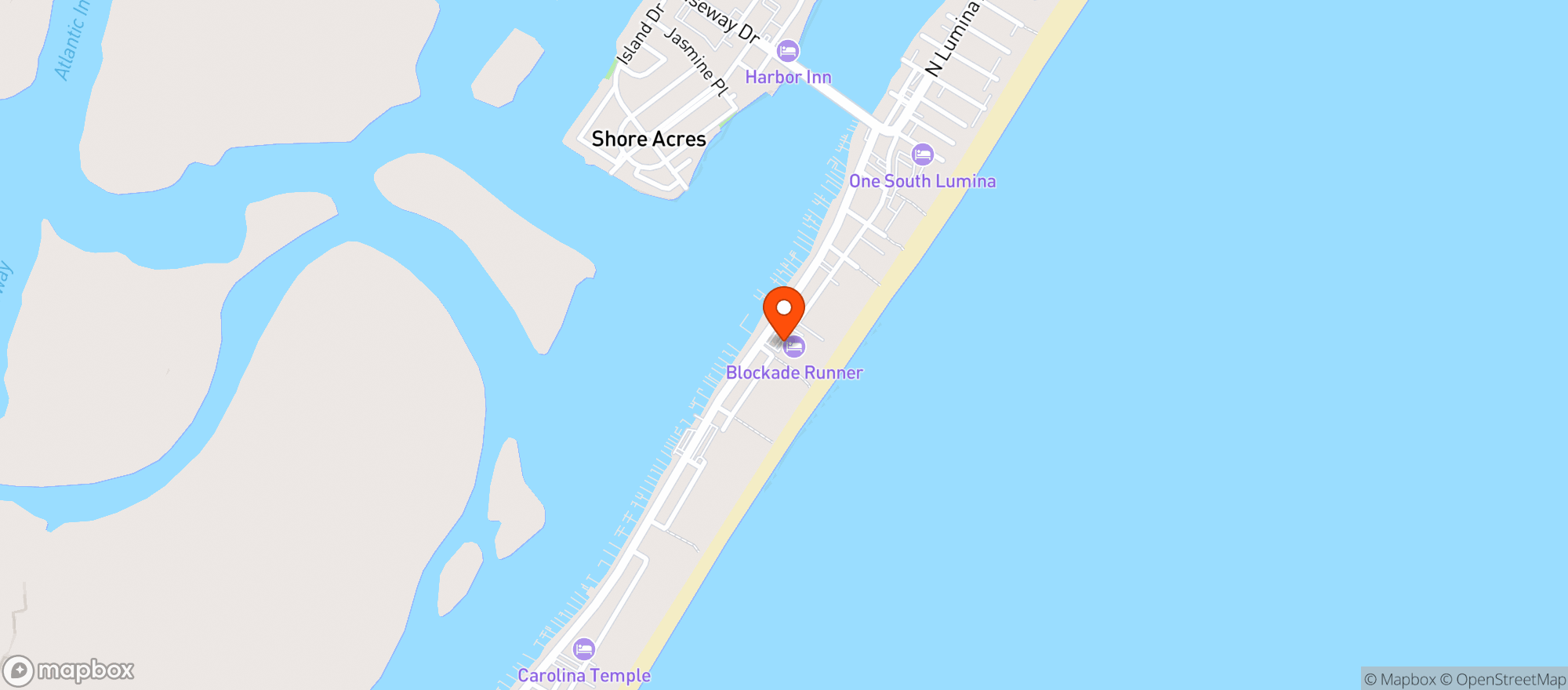 Map showing Trailborn Surf & Sound