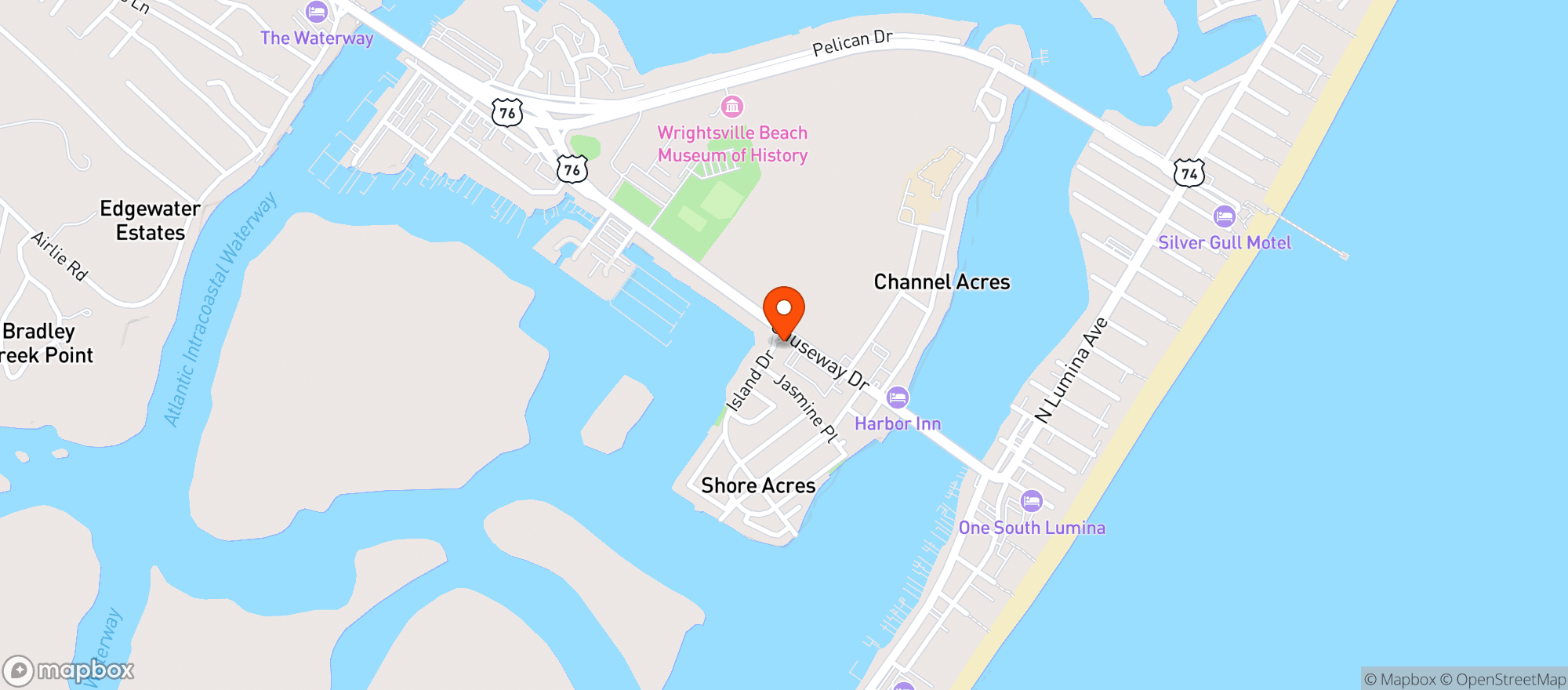 Map showing Bevvy Mart