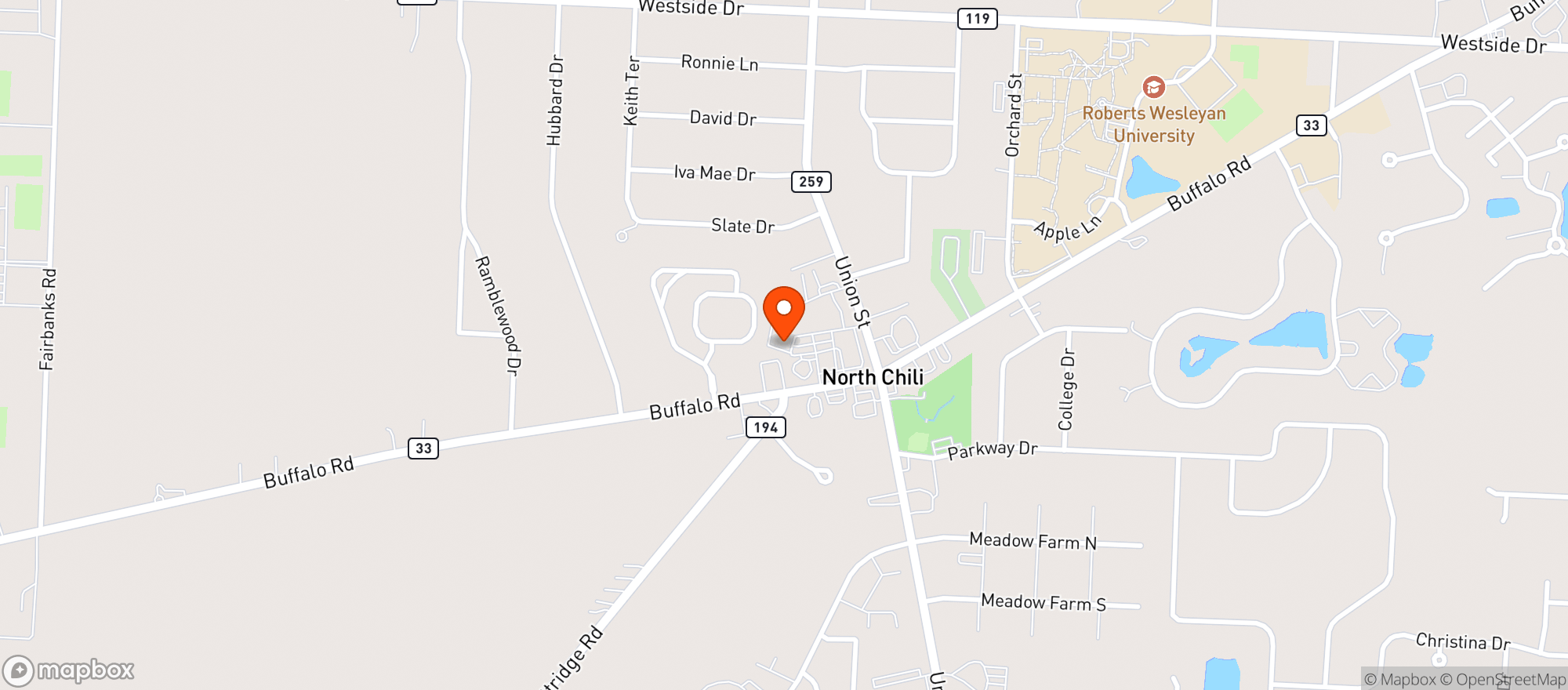 Map showing Food Towne Of North Chili