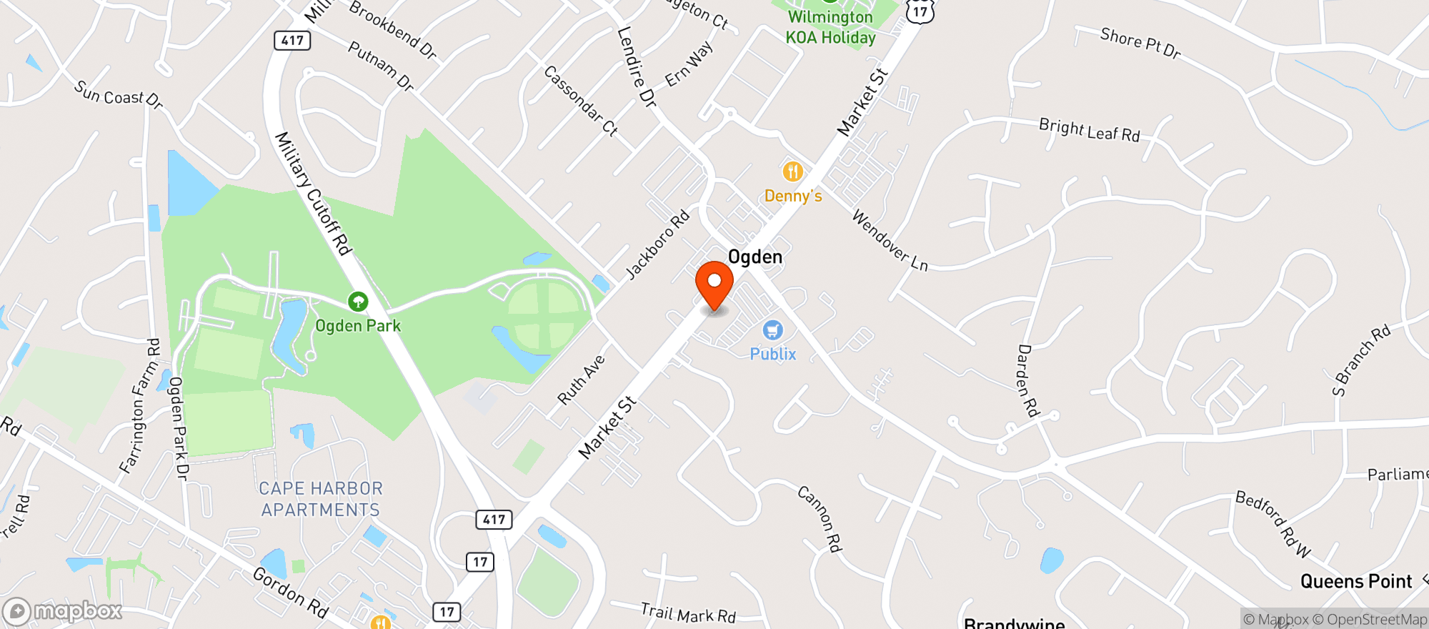 Map showing Publix