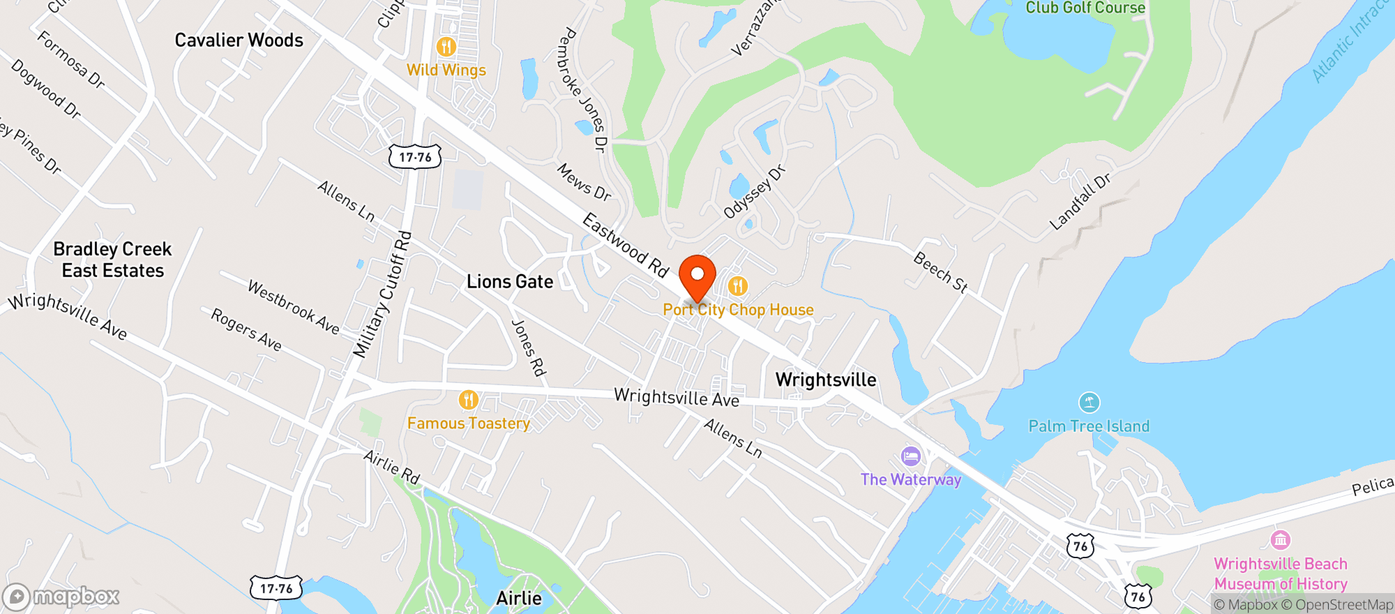 Map showing Harris Teeter