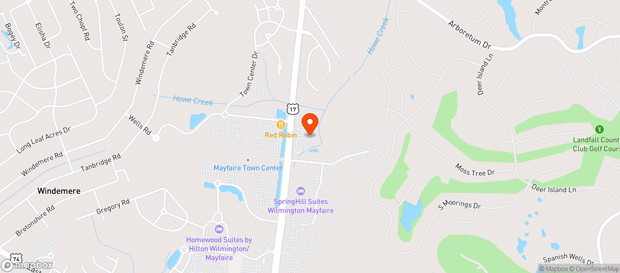 Map showing Total Wine - Wilmington