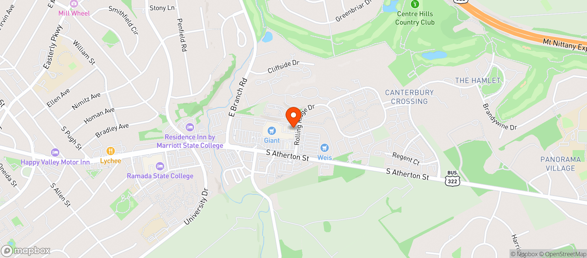 Map showing Your CBD Store State College Pa