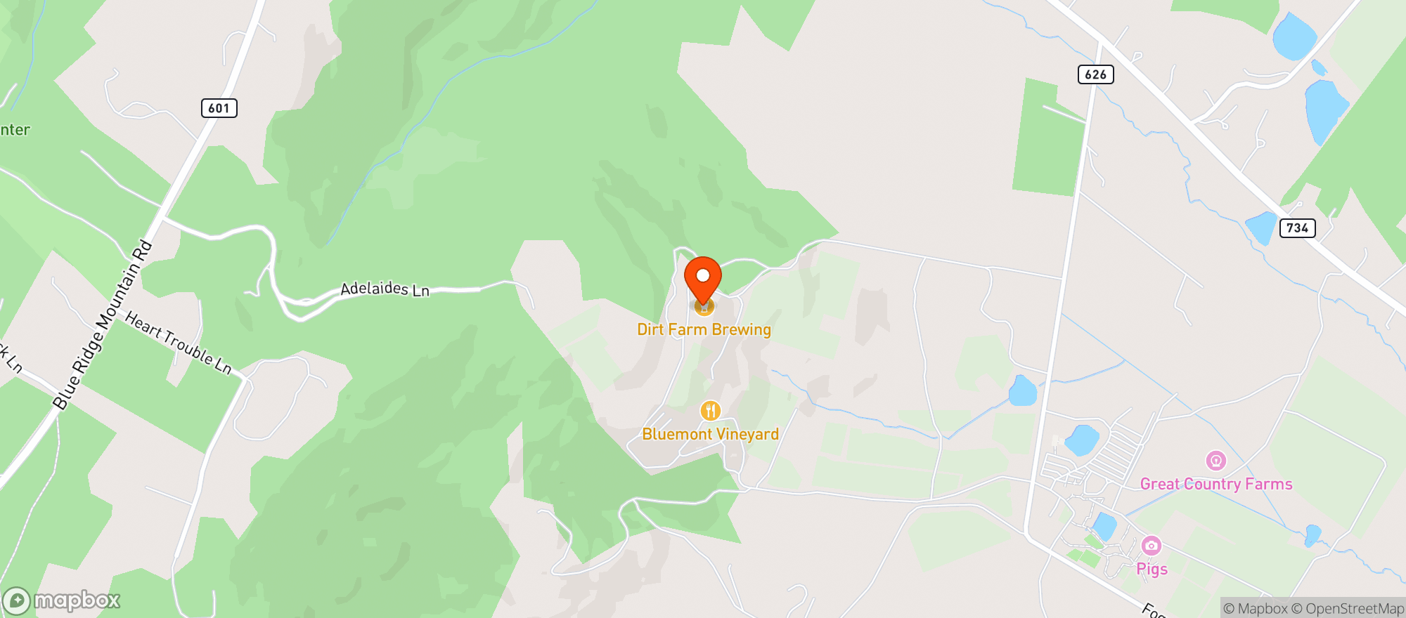 Map showing Dirt Farm Brewing