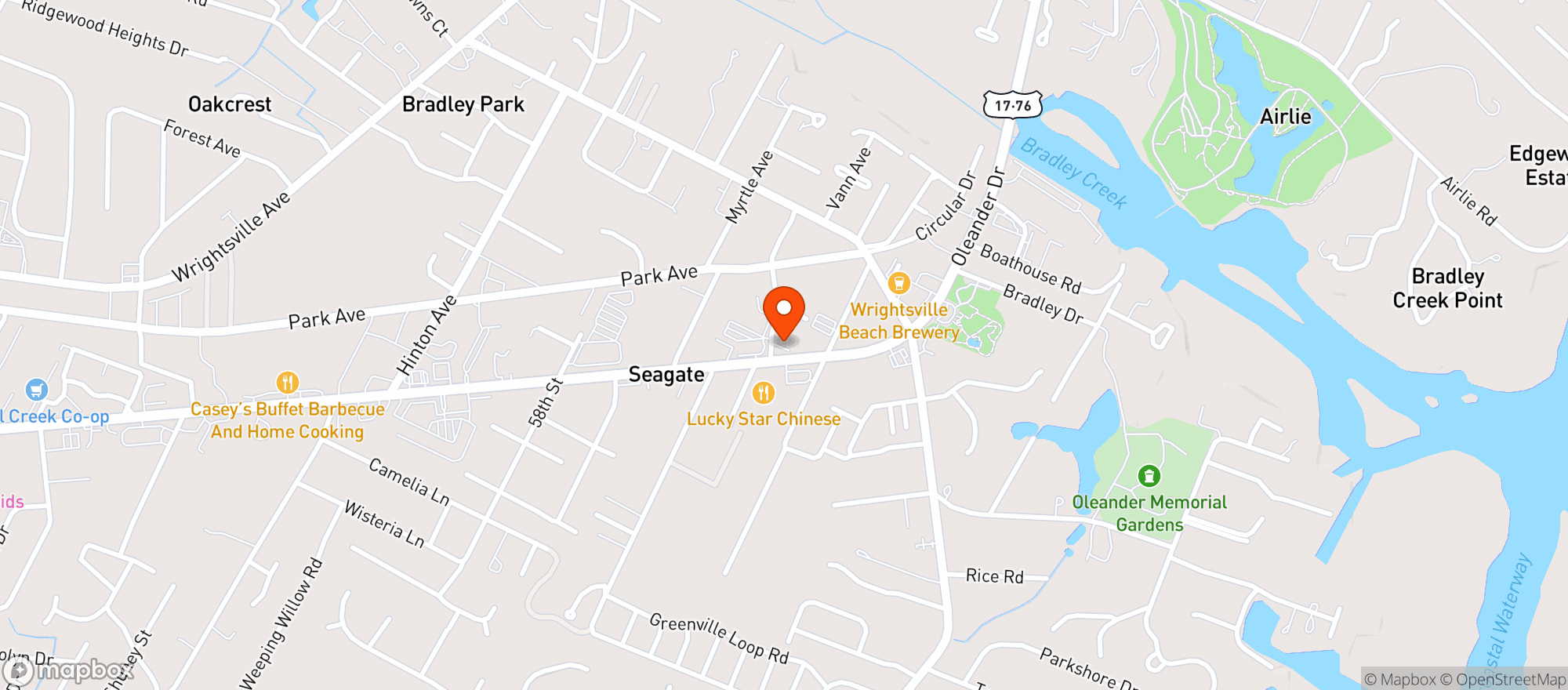 Map showing Seagate Bottle Shop