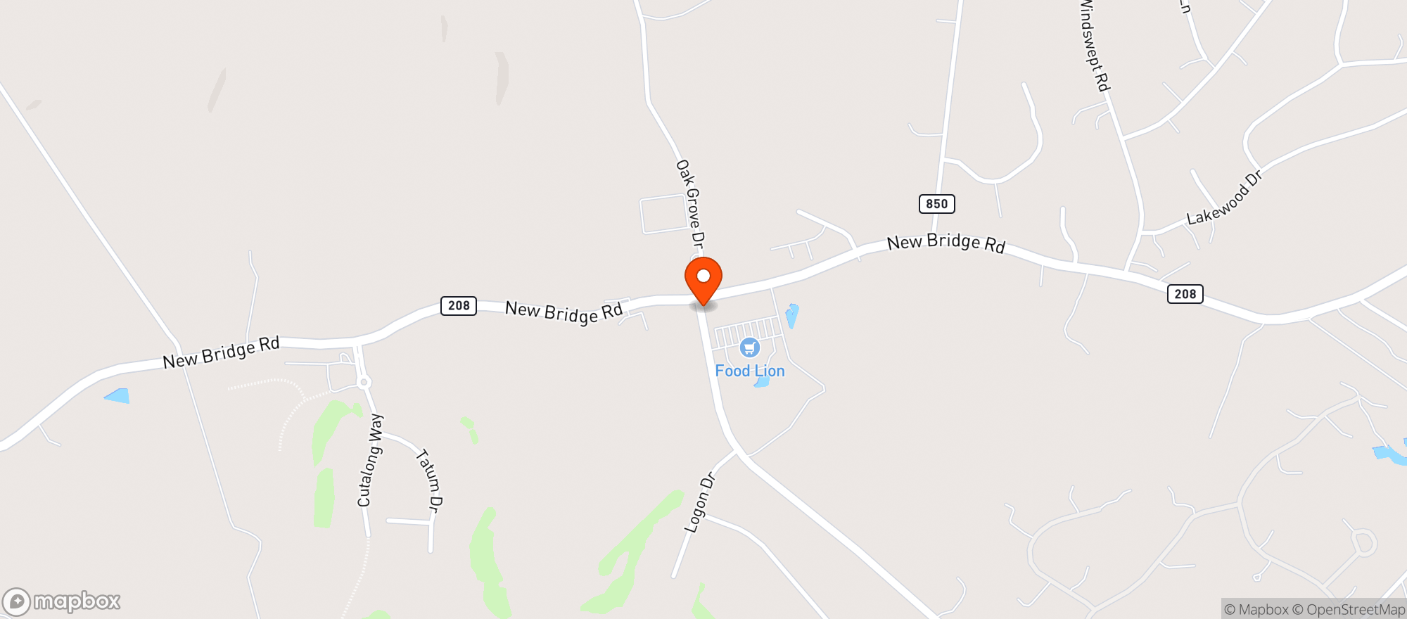 Map showing Food Lion
