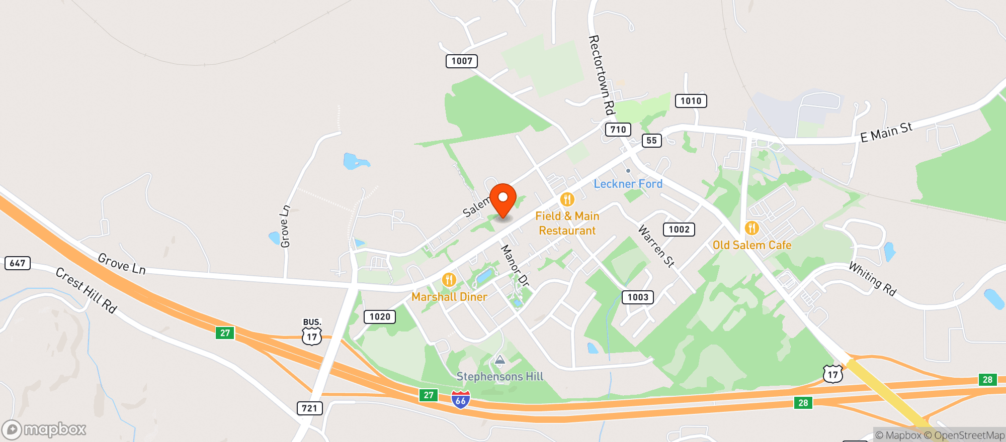 Map showing La Palmita Deli & Markt