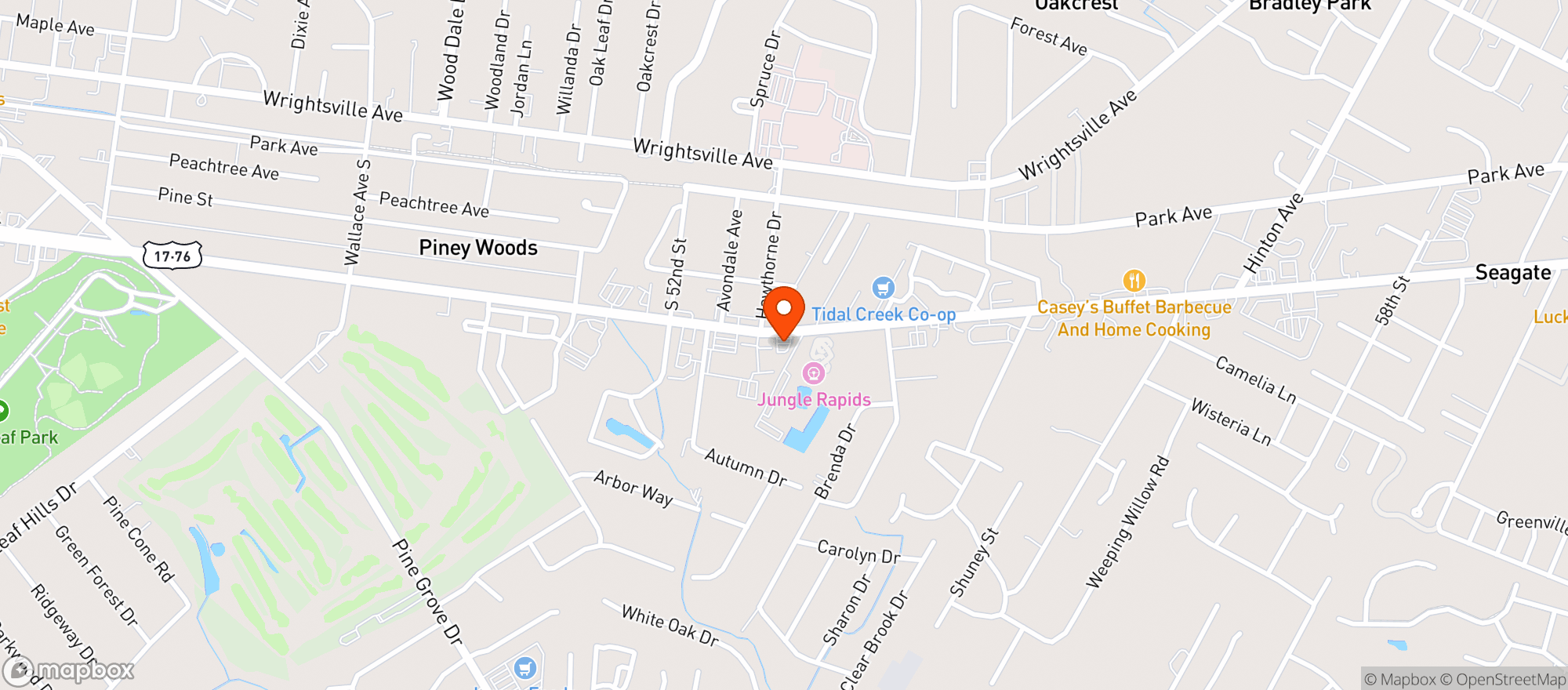Map showing Louies Mart