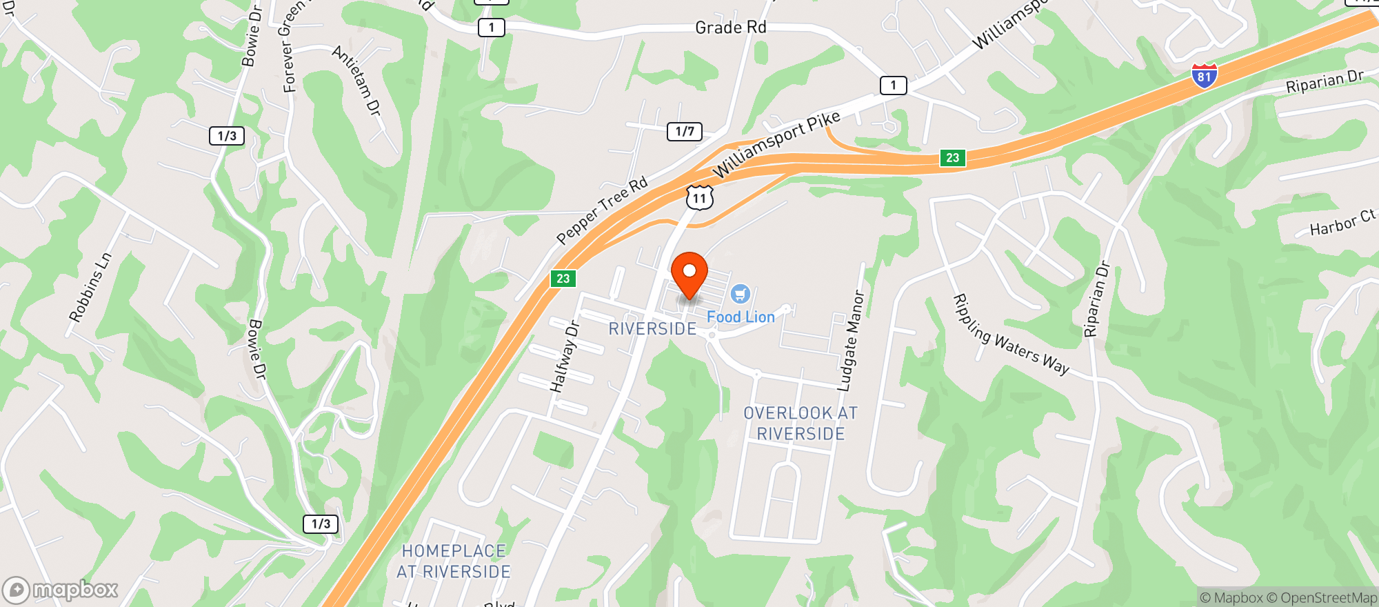 Map showing Food Lion
